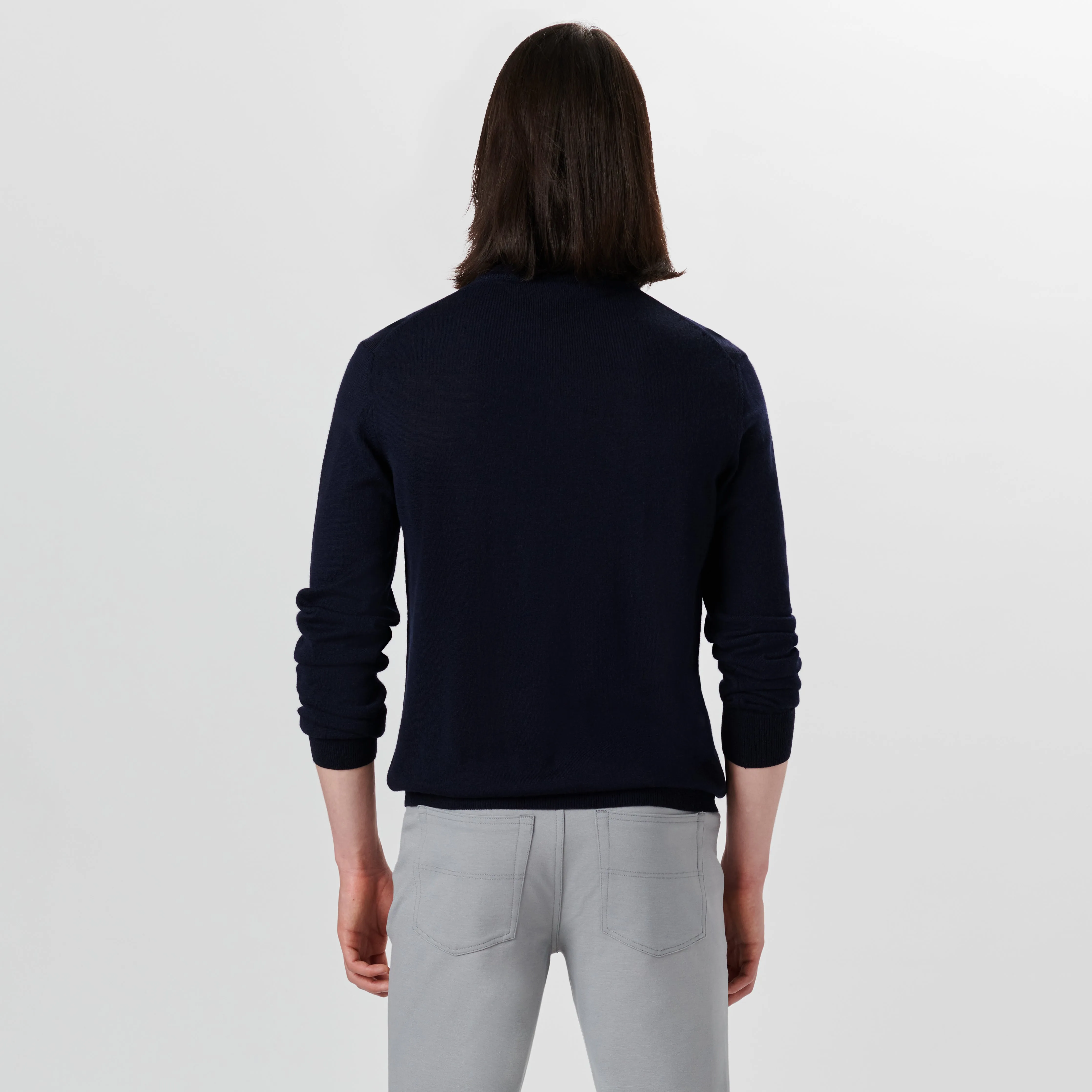 Super Merino Solid Quarter Zip Sweater sold by Bugatchi product image thumbnail 4