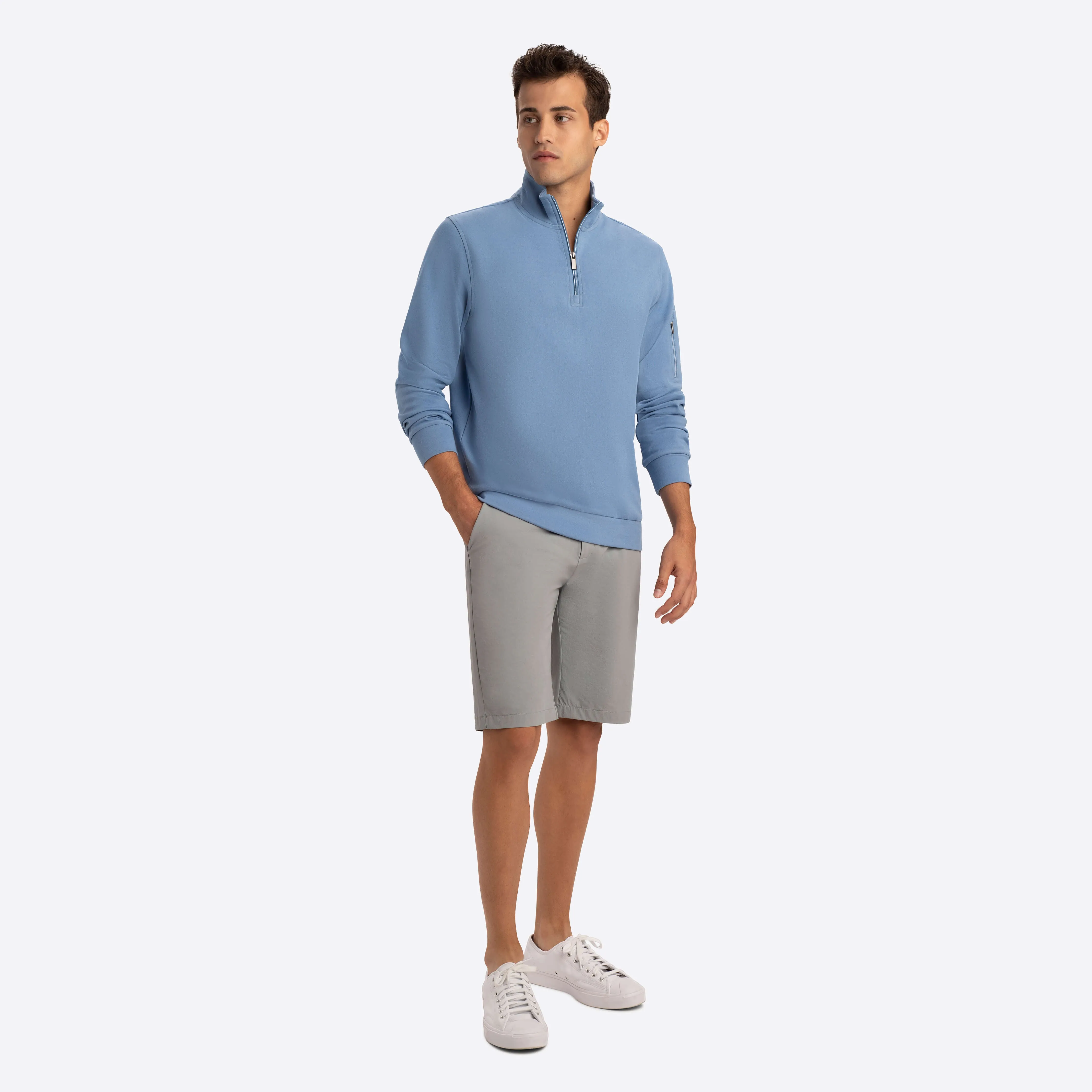 Quarter Zip Mock Neck sold by Bugatchi product image thumbnail 5