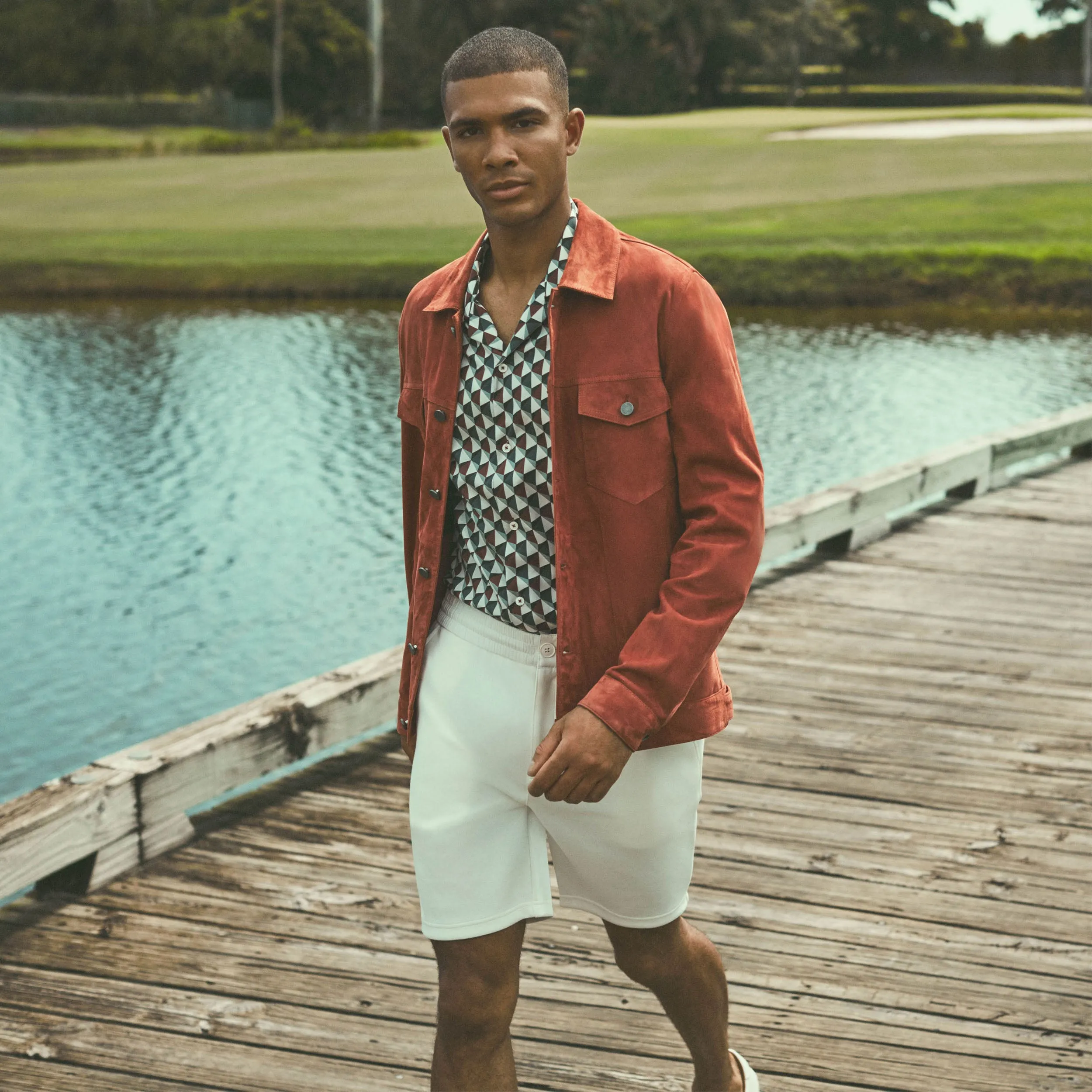 Denim Style Suede Jacket sold by Bugatchi