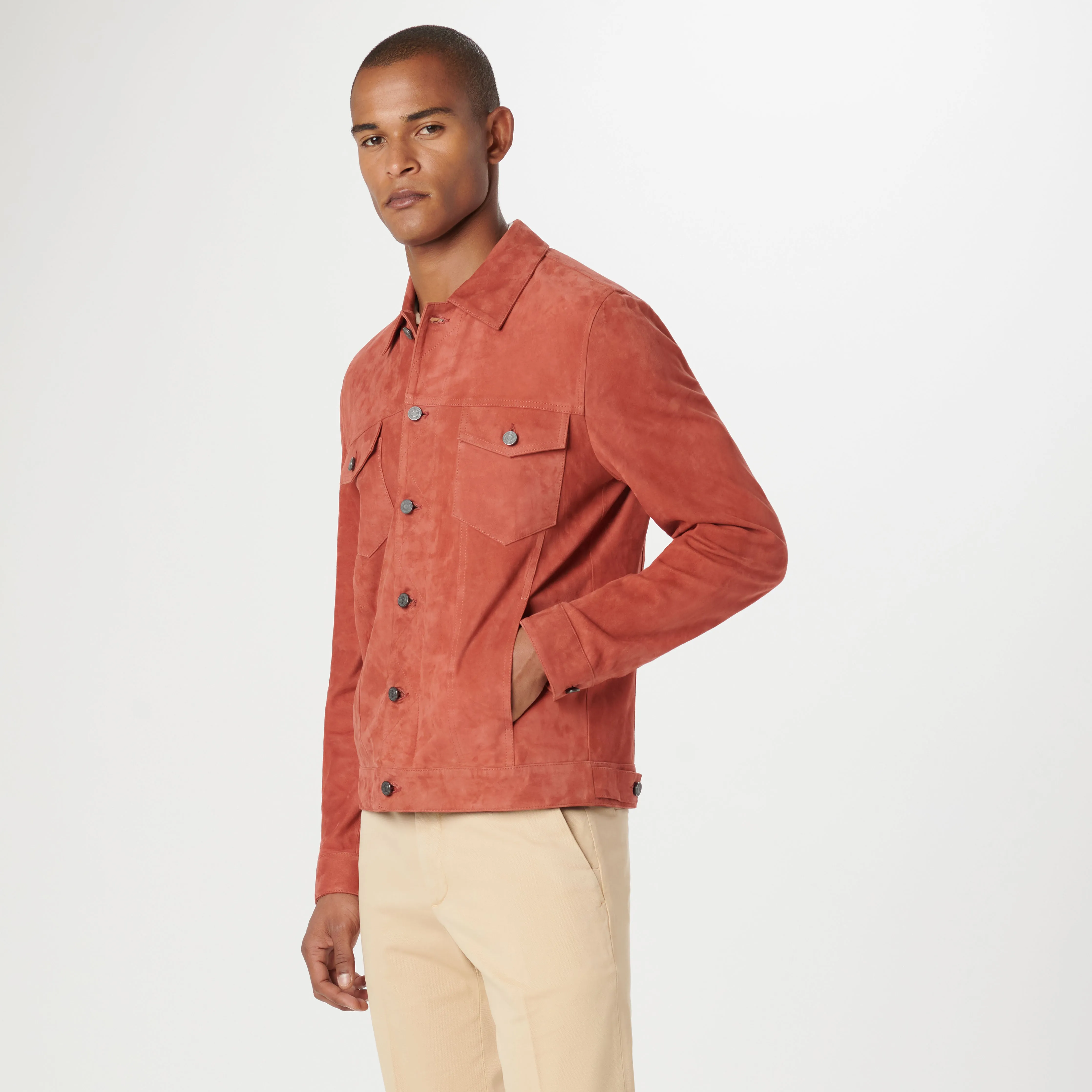 Denim Style Suede Jacket sold by Bugatchi product image thumbnail 4