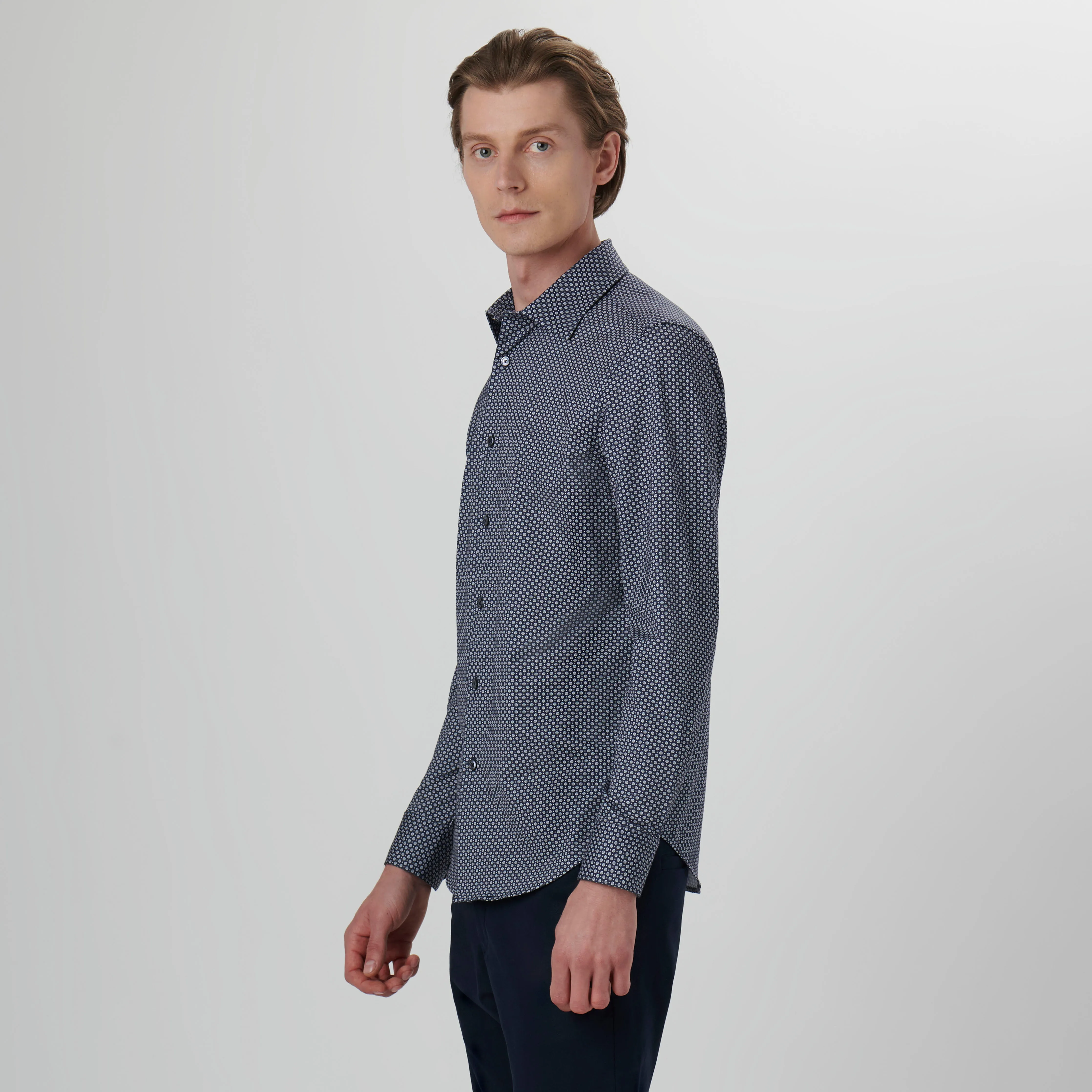 James Dot Print OoohCotton Shirt sold by Bugatchi product image thumbnail 3