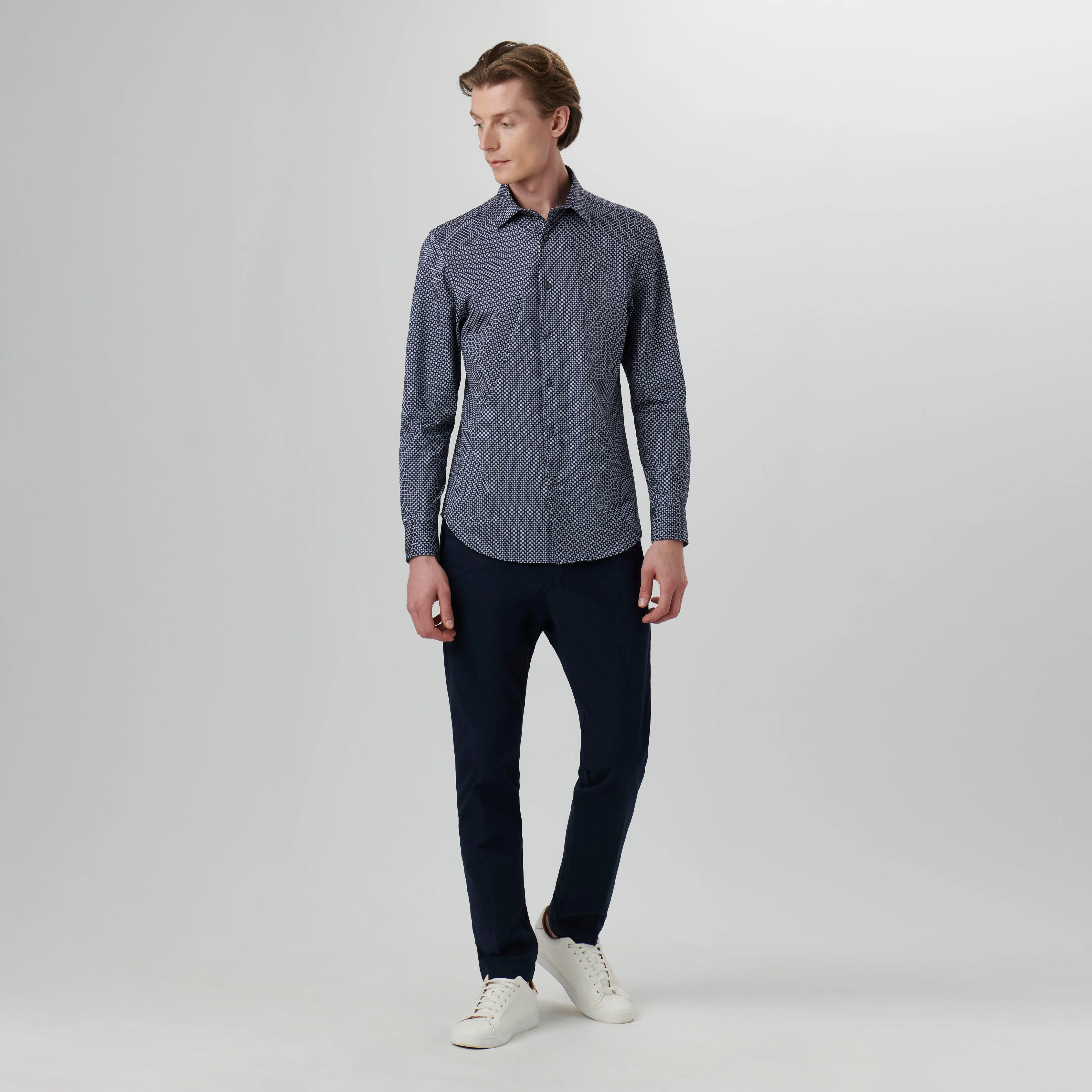 James Dot Print OoohCotton Shirt sold by Bugatchi product image thumbnail 5