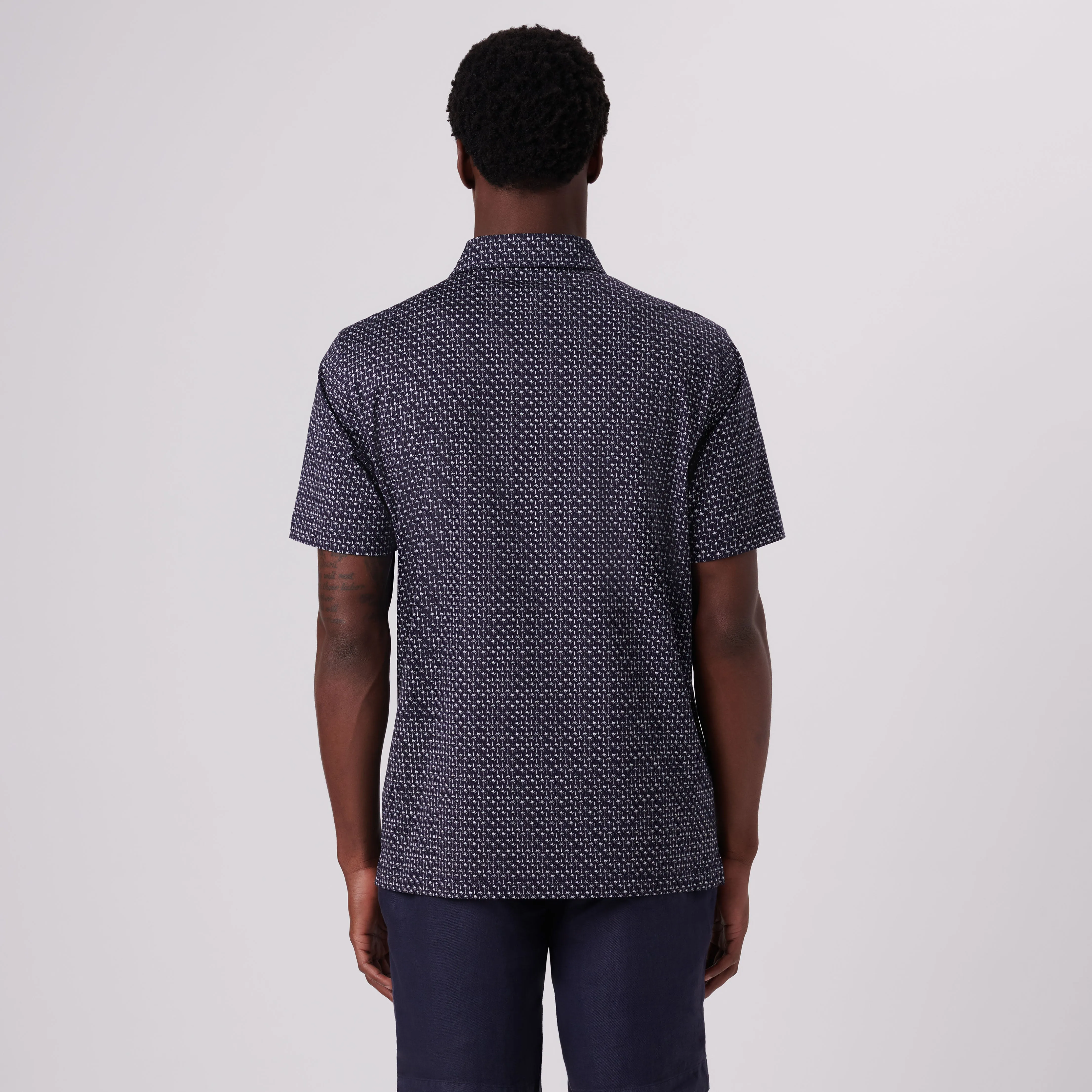 Victor Palm Trees Print OoohCotton Polo sold by Bugatchi product image thumbnail 4