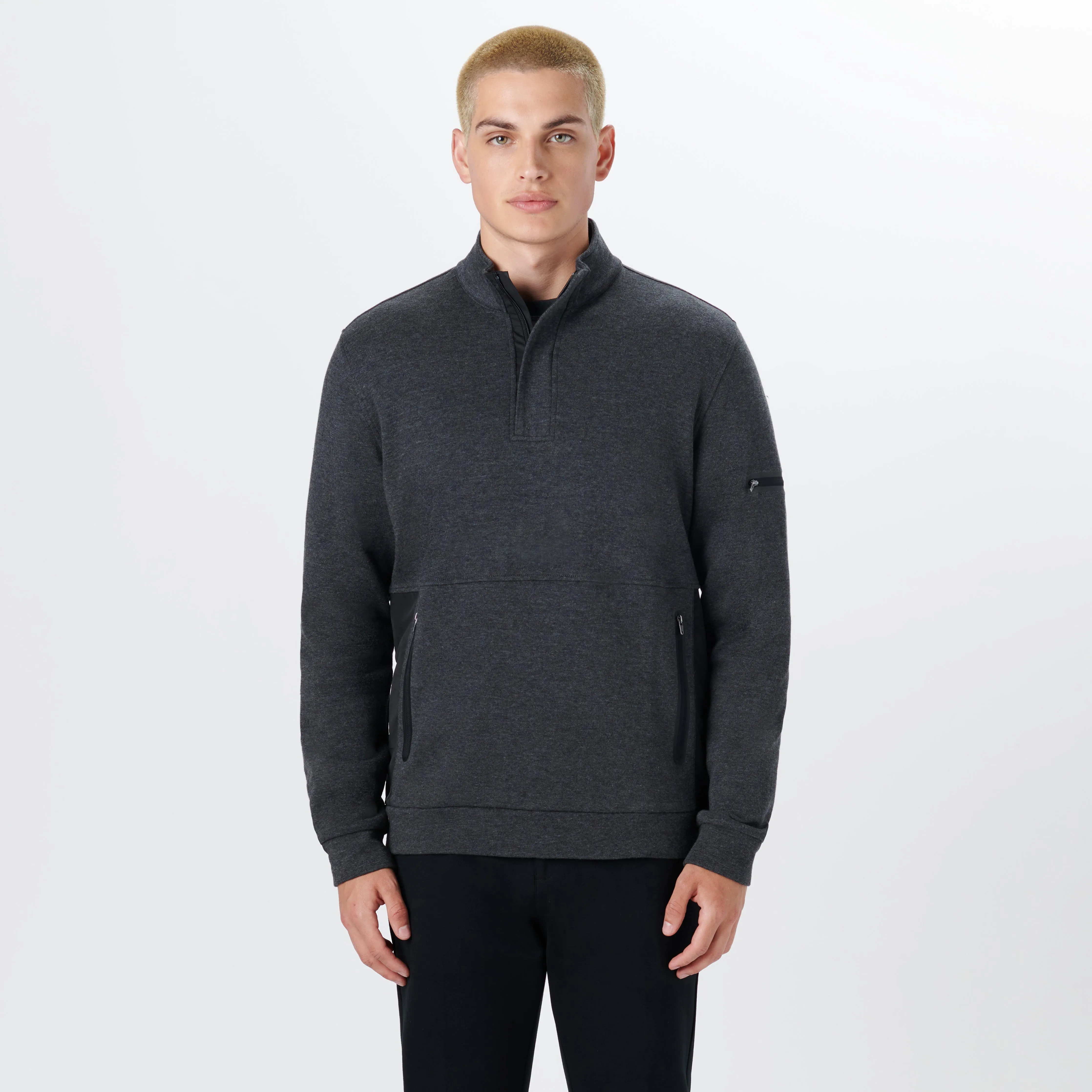 Long Sleeve Quarter Zip Pullover sold by Bugatchi product image thumbnail 2