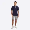Short Sleeve Quarter Zip Polo sold by Bugatchi