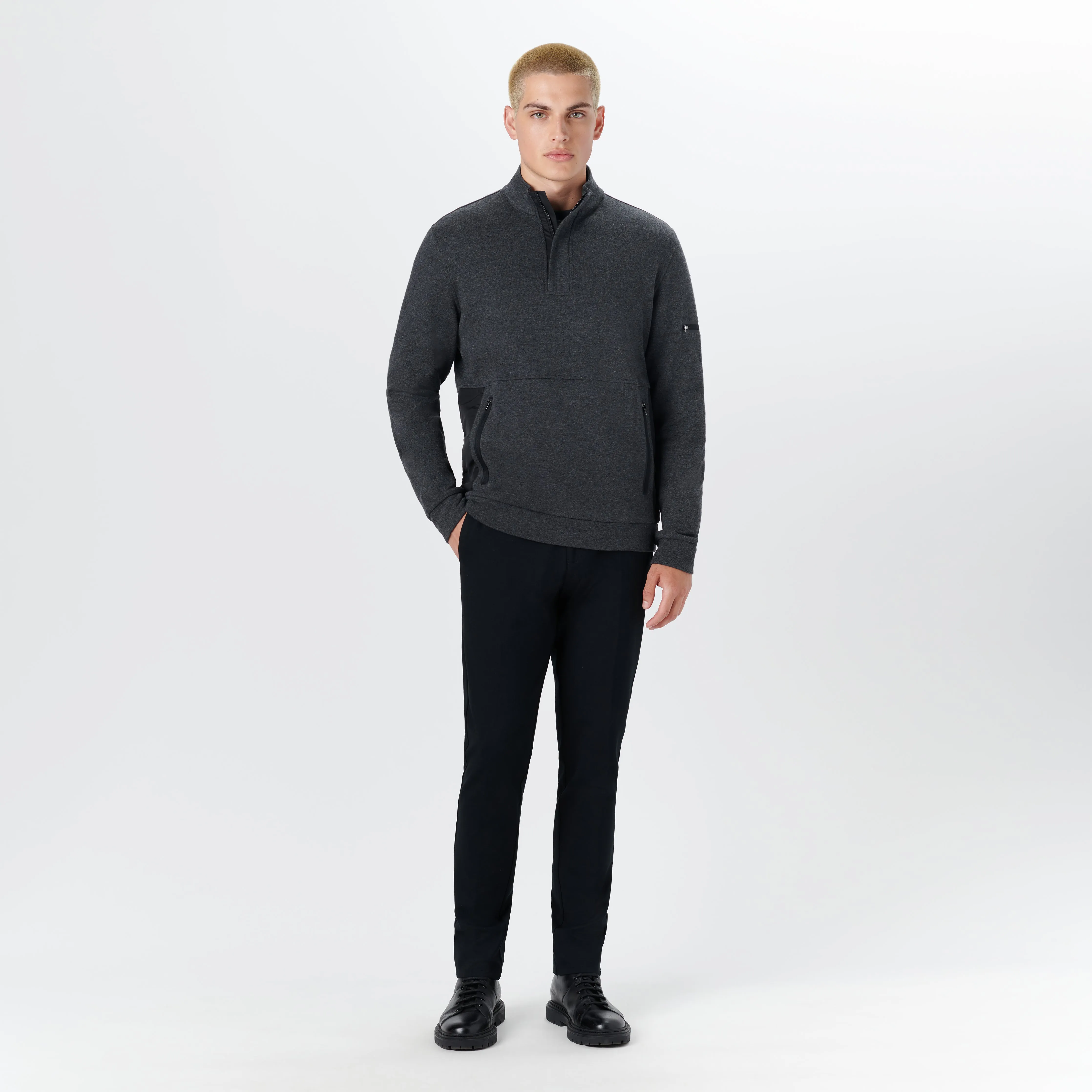 Long Sleeve Quarter Zip Pullover sold by Bugatchi product image thumbnail 5
