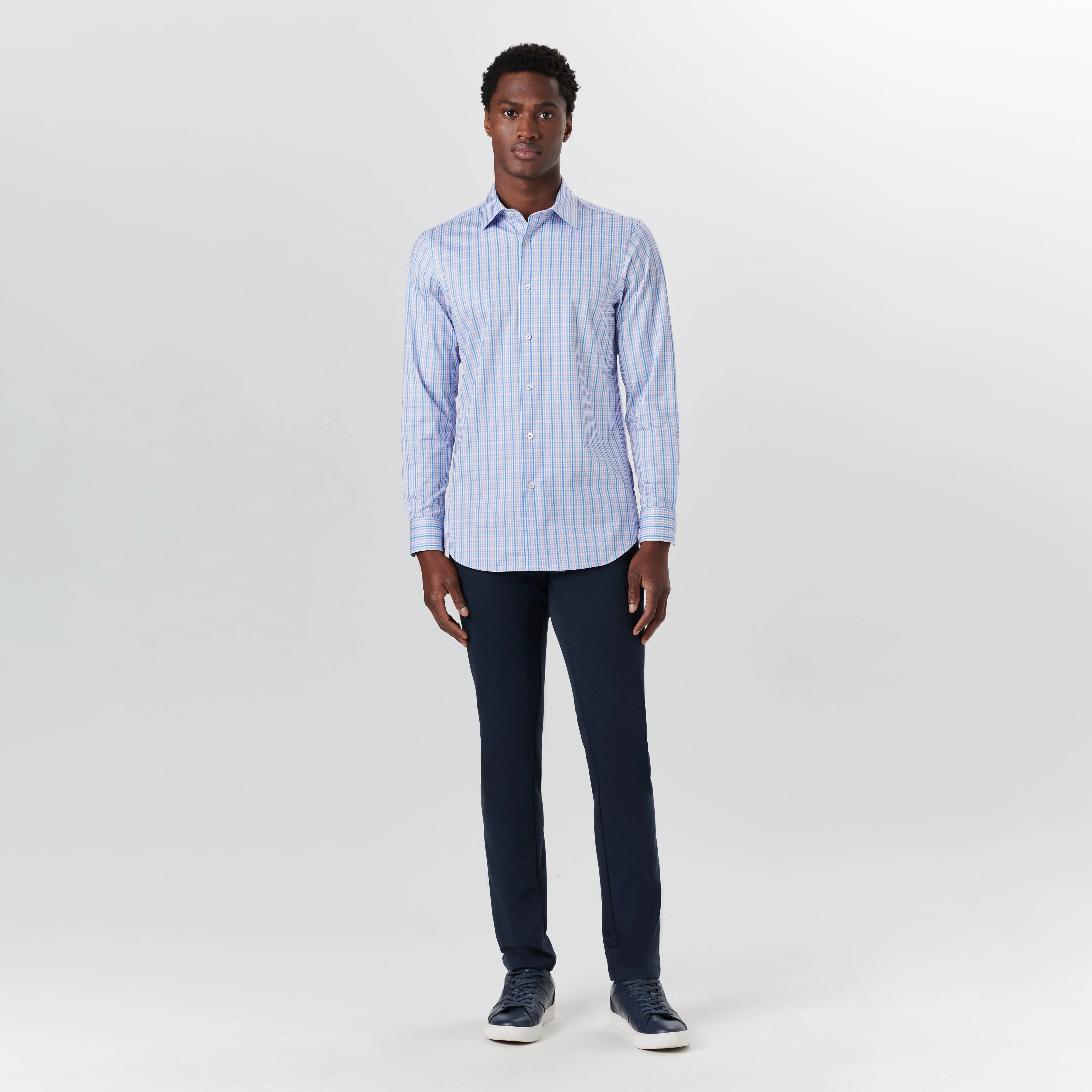 JAMES Mini Check OoohCotton Shirt sold by Bugatchi product image thumbnail 5