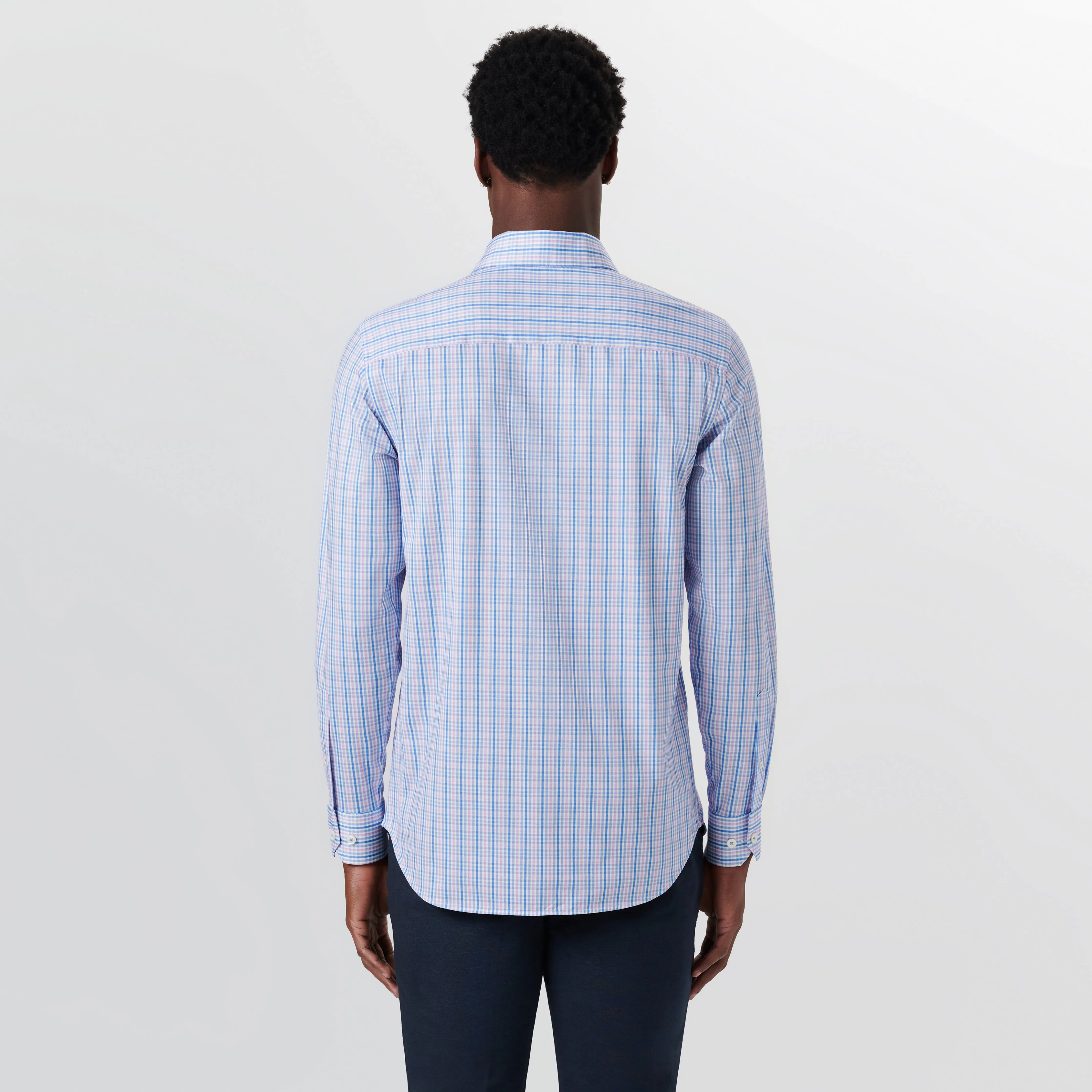 JAMES Mini Check OoohCotton Shirt sold by Bugatchi product image thumbnail 4