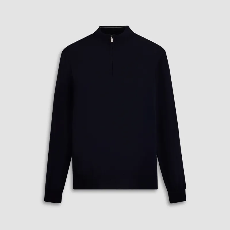 Super Merino Solid Quarter Zip Sweater sold by Bugatchi