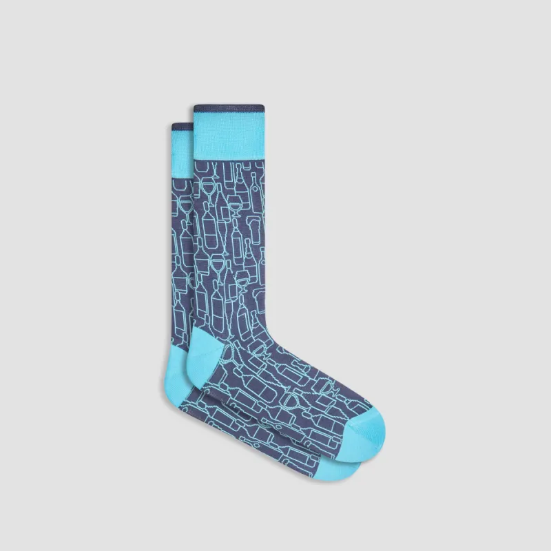 Abstract Mid-Calf Socks sold by Bugatchi
