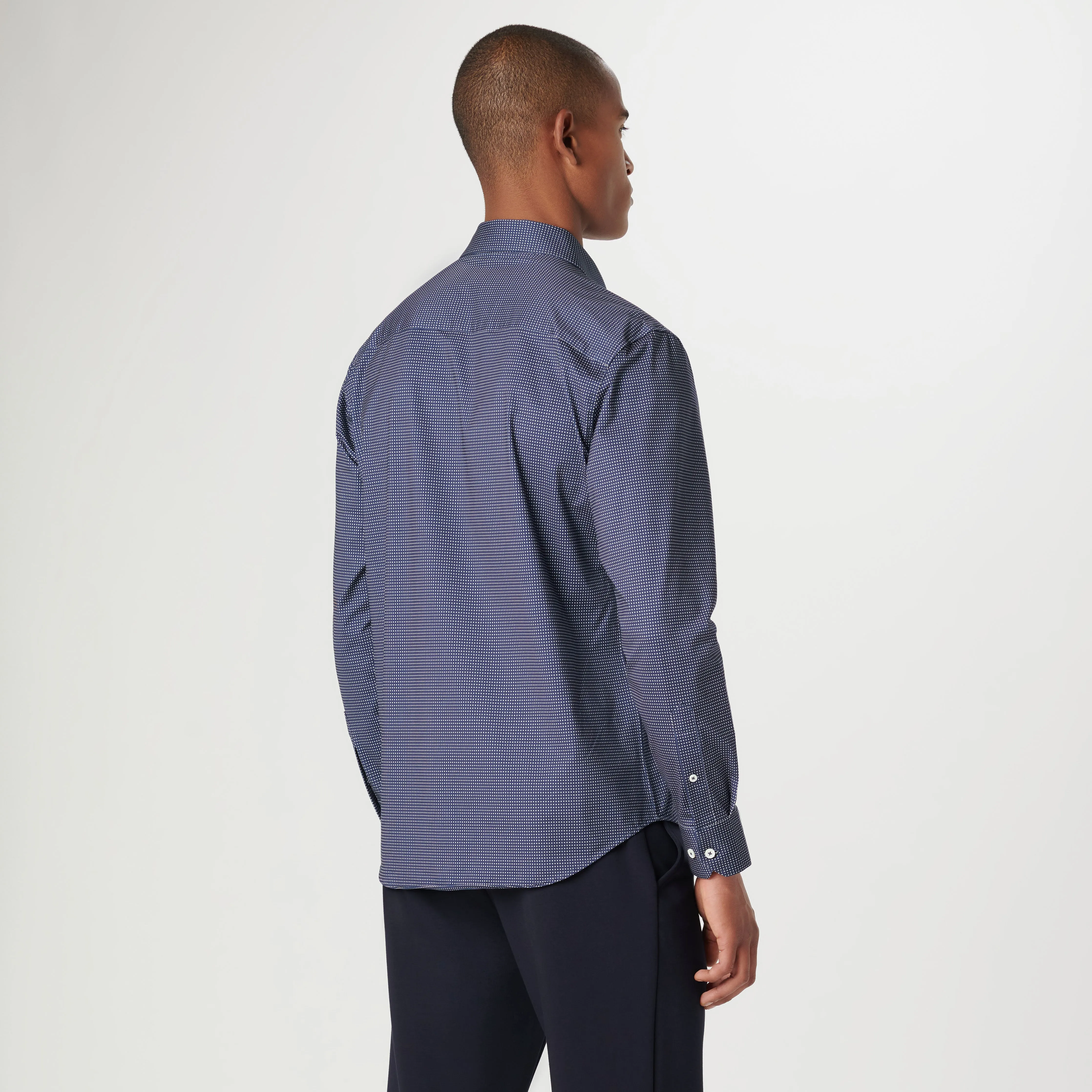 James Pin Dot OoohCotton Shirt sold by Bugatchi product image thumbnail 4