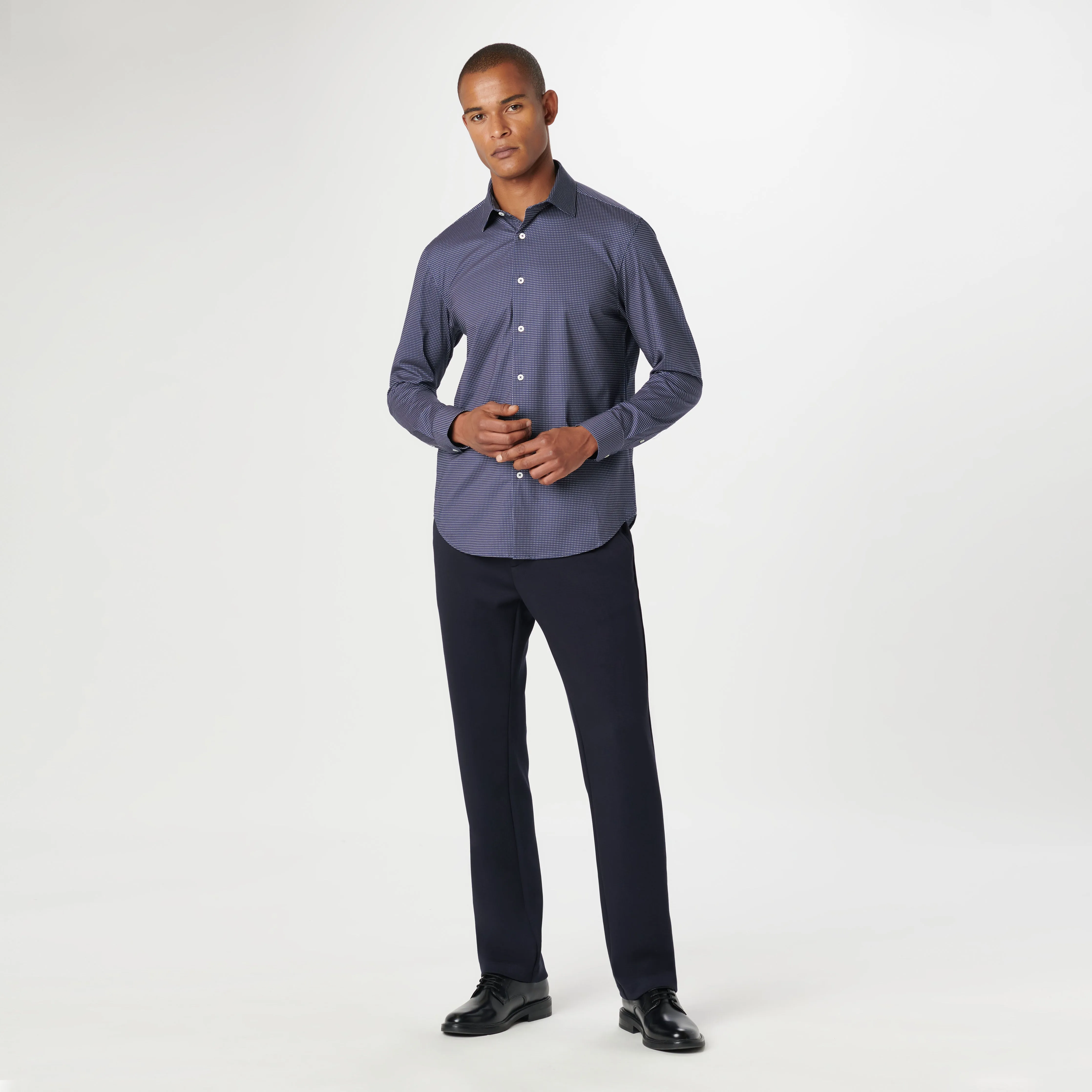 James Pin Dot OoohCotton Shirt sold by Bugatchi product image thumbnail 5