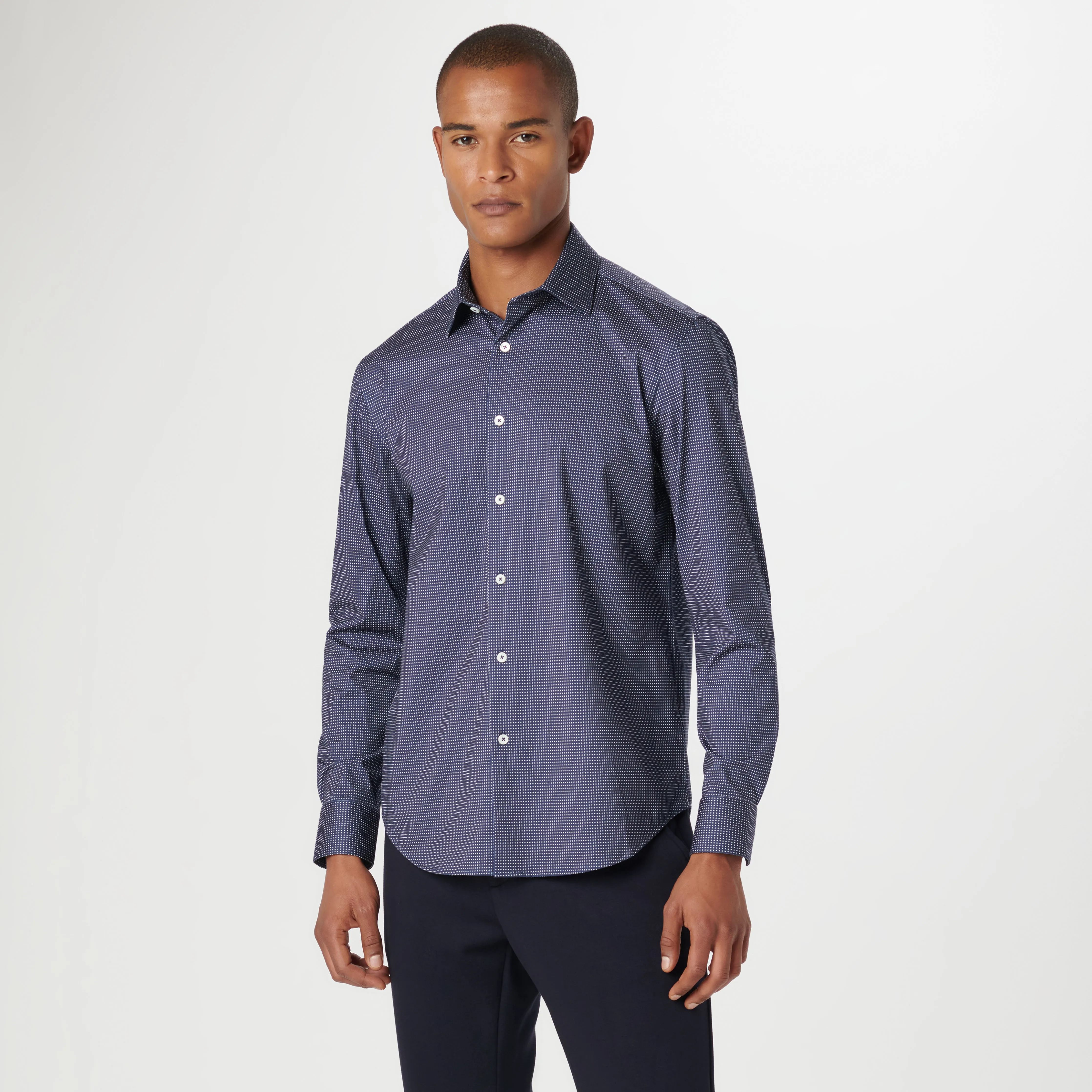 James Pin Dot OoohCotton Shirt sold by Bugatchi product image thumbnail 2