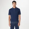Rib Stitch Short Sleeve Polo Sweater sold by Bugatchi
