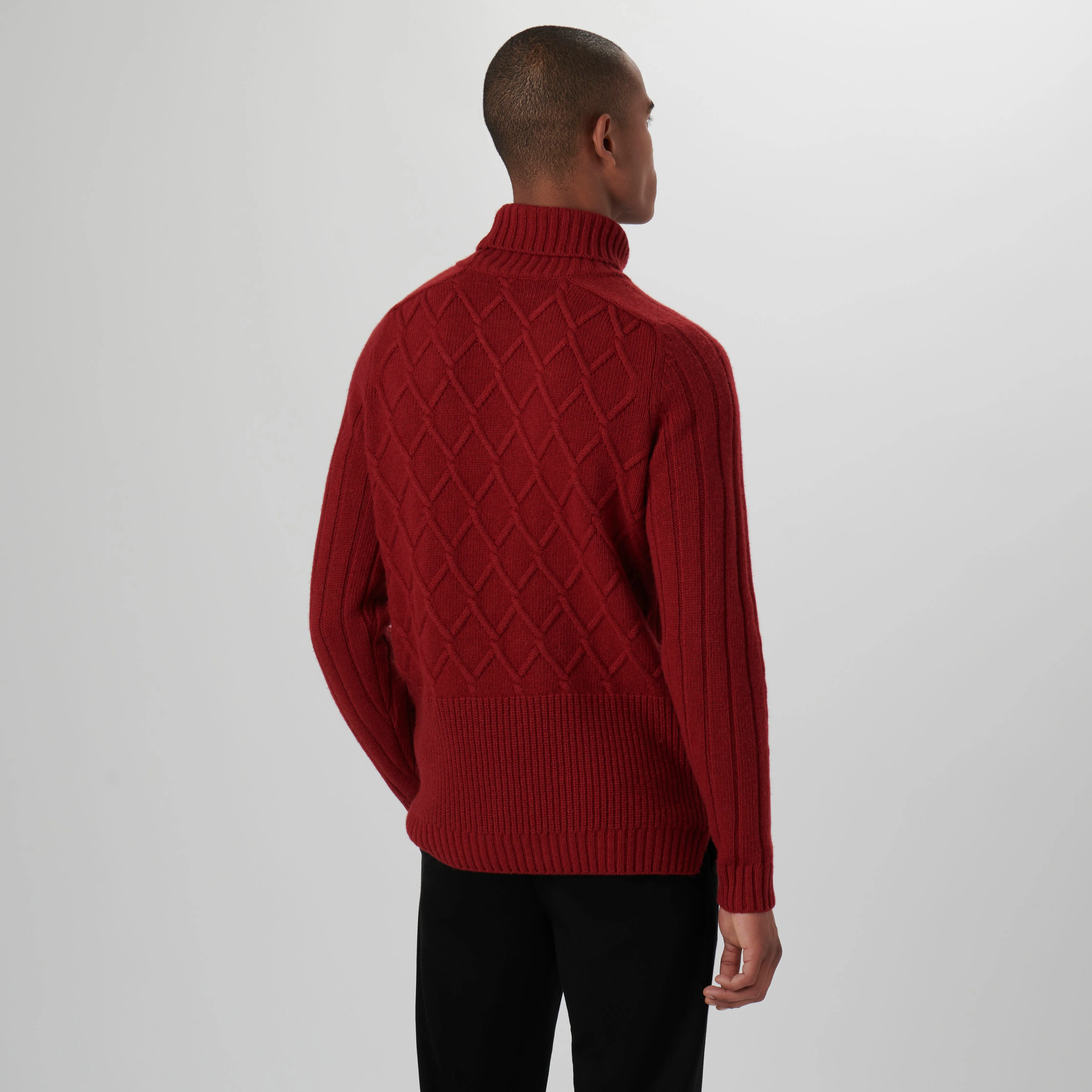 Diamond Stitch Turtleneck Sweater sold by Bugatchi product image thumbnail 5