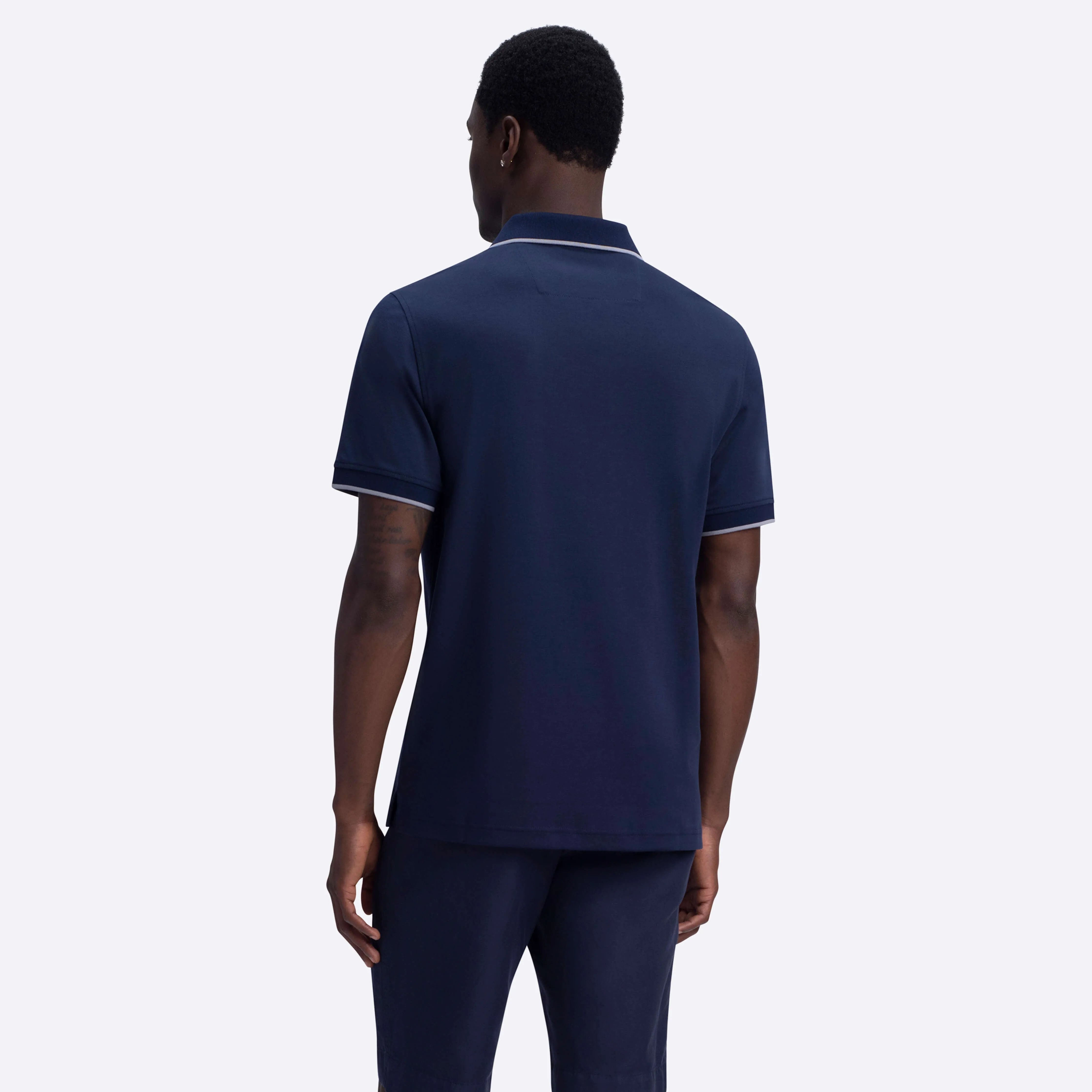Short Sleeve Quarter Zip Polo sold by Bugatchi product image thumbnail 4