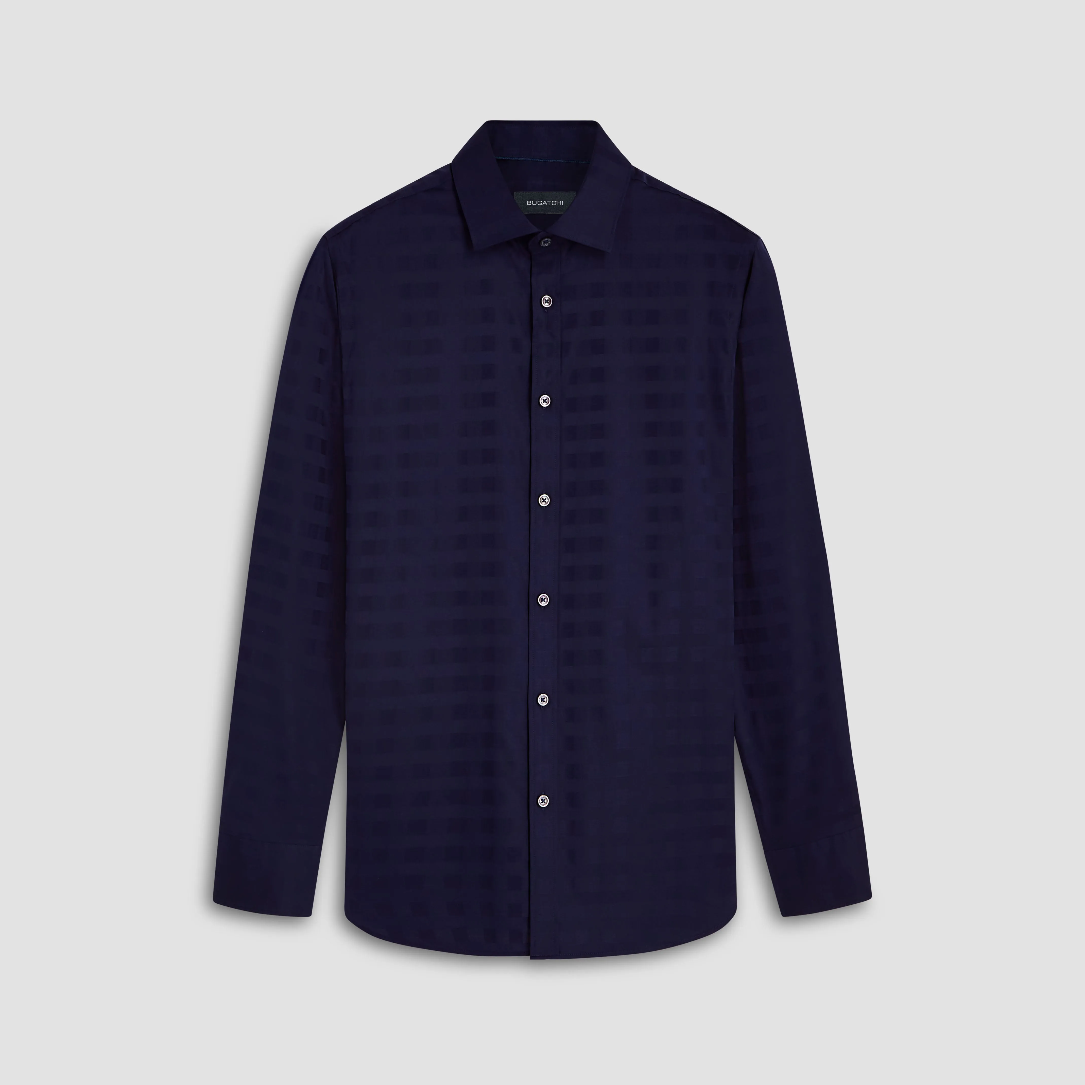 Julian Tonal Check Jacquard Shirt sold by Bugatchi