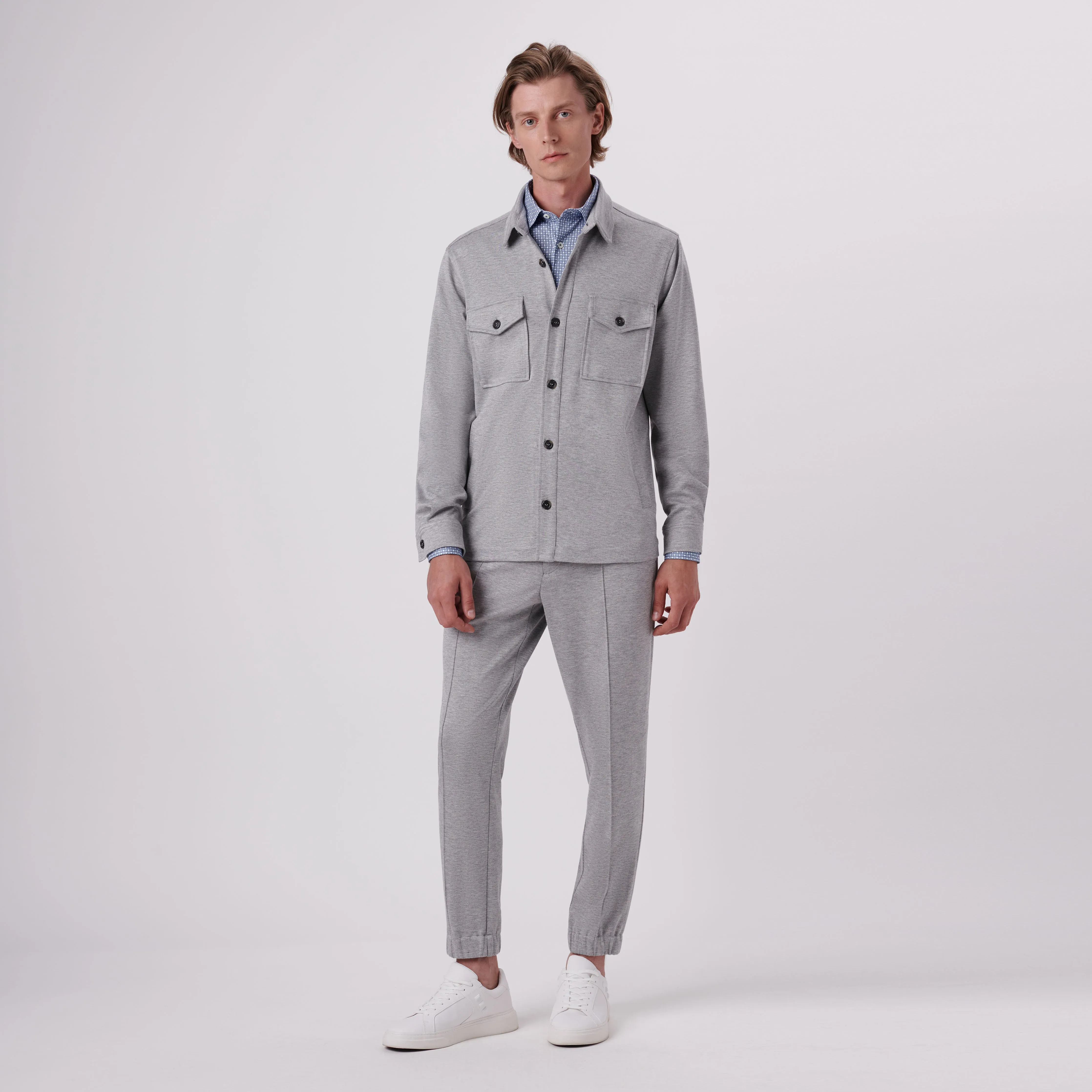 Knit Shirt Jacket sold by Bugatchi product image thumbnail 5