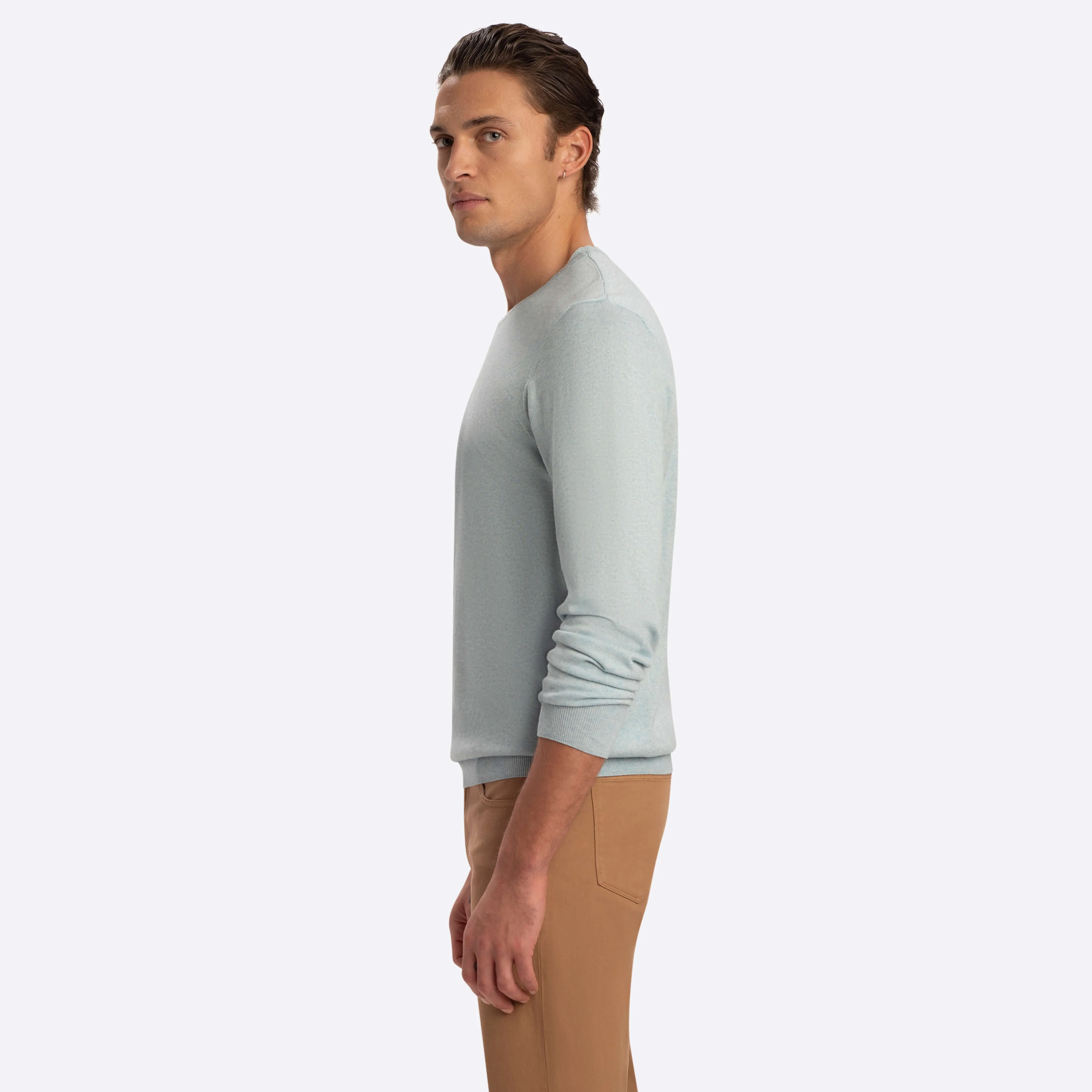 Heather Crew Neck Sweater sold by Bugatchi product image thumbnail 3