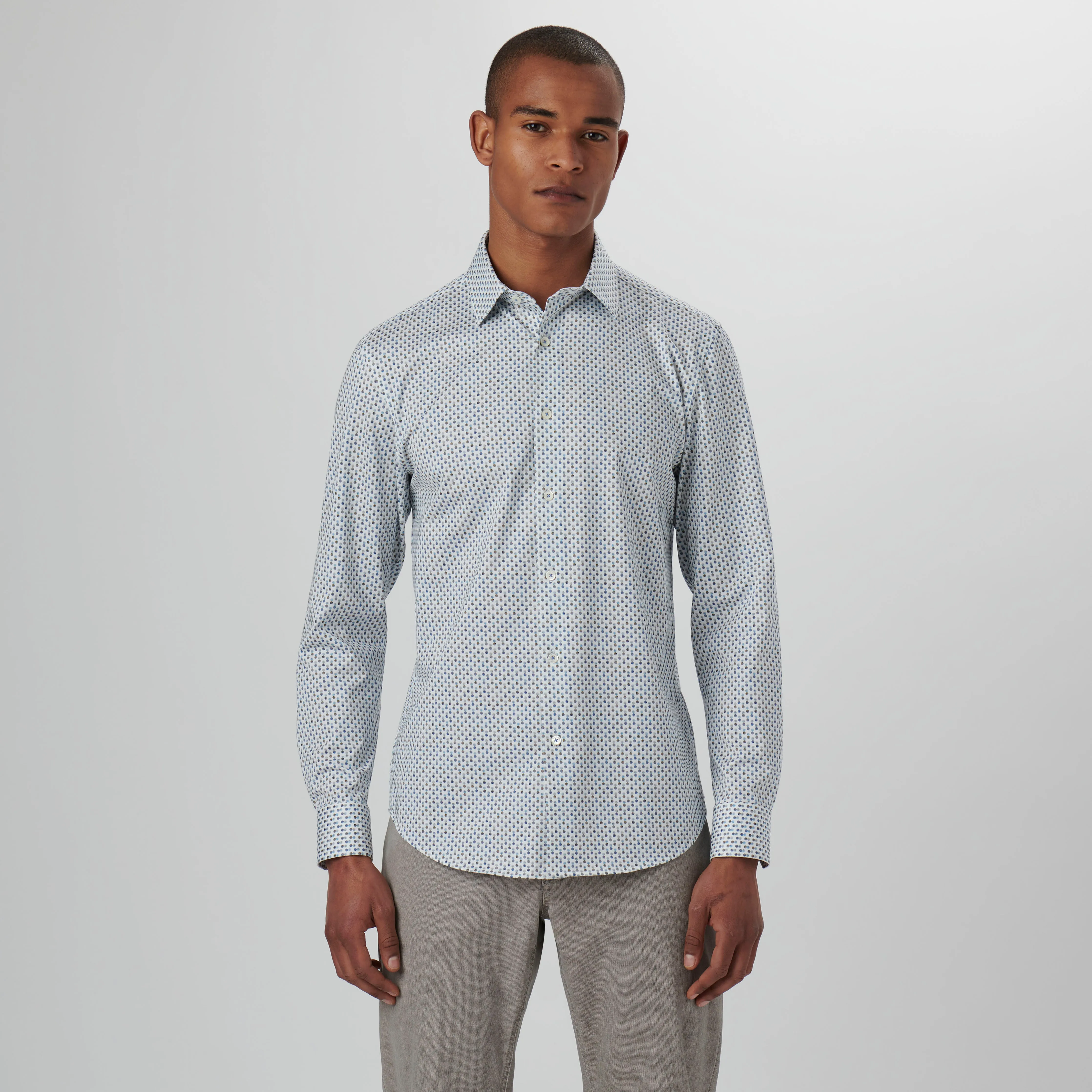 James Double Dot Print OoohCotton Shirt sold by Bugatchi product image thumbnail 2