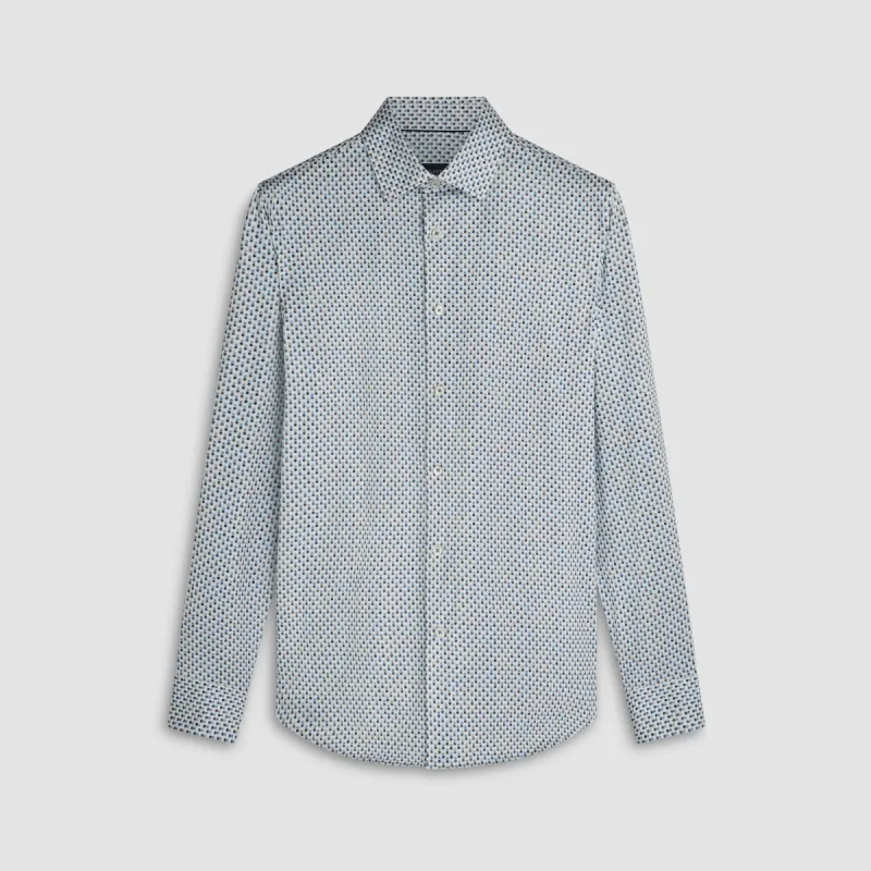 James Double Dot Print OoohCotton Shirt sold by Bugatchi