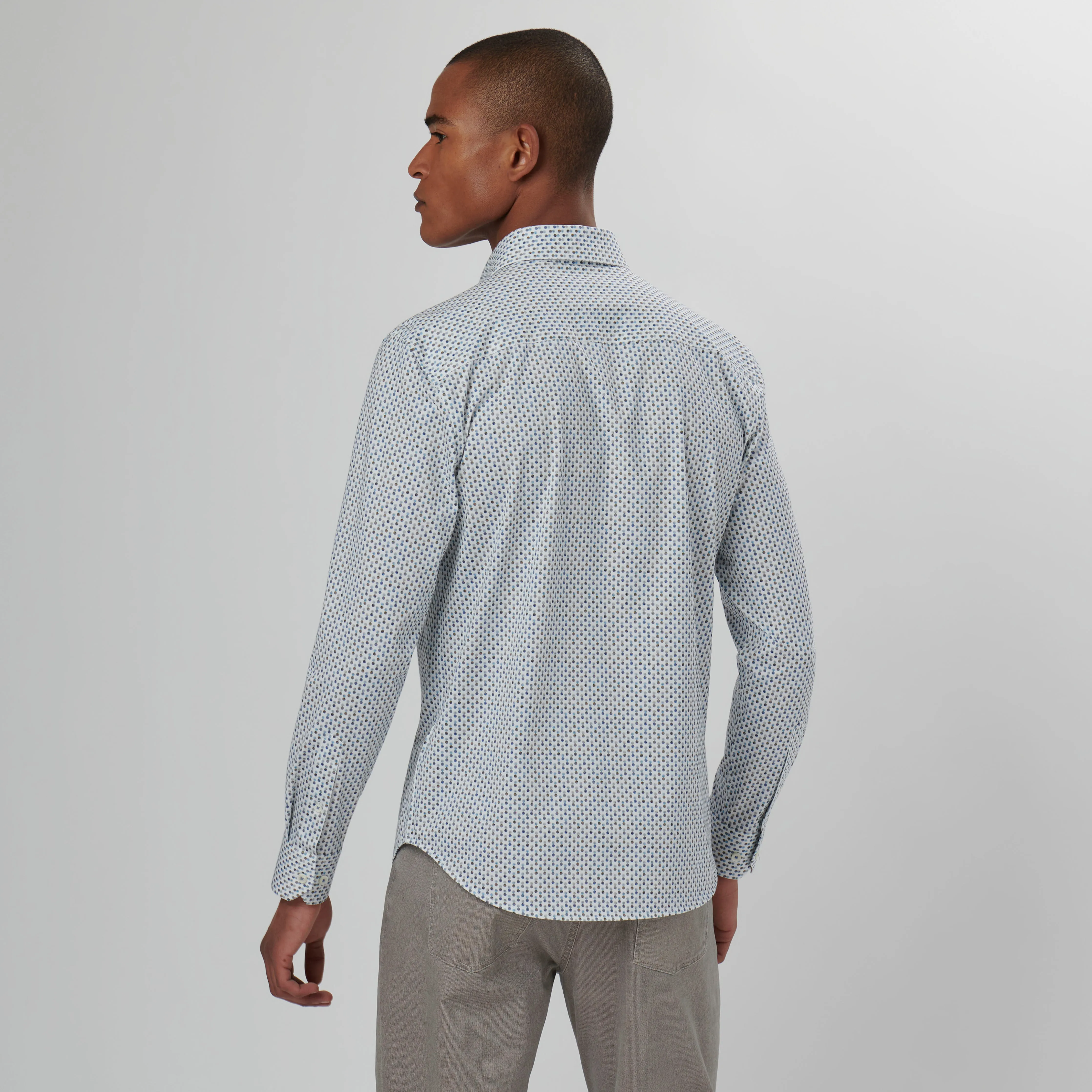 James Double Dot Print OoohCotton Shirt sold by Bugatchi product image thumbnail 4