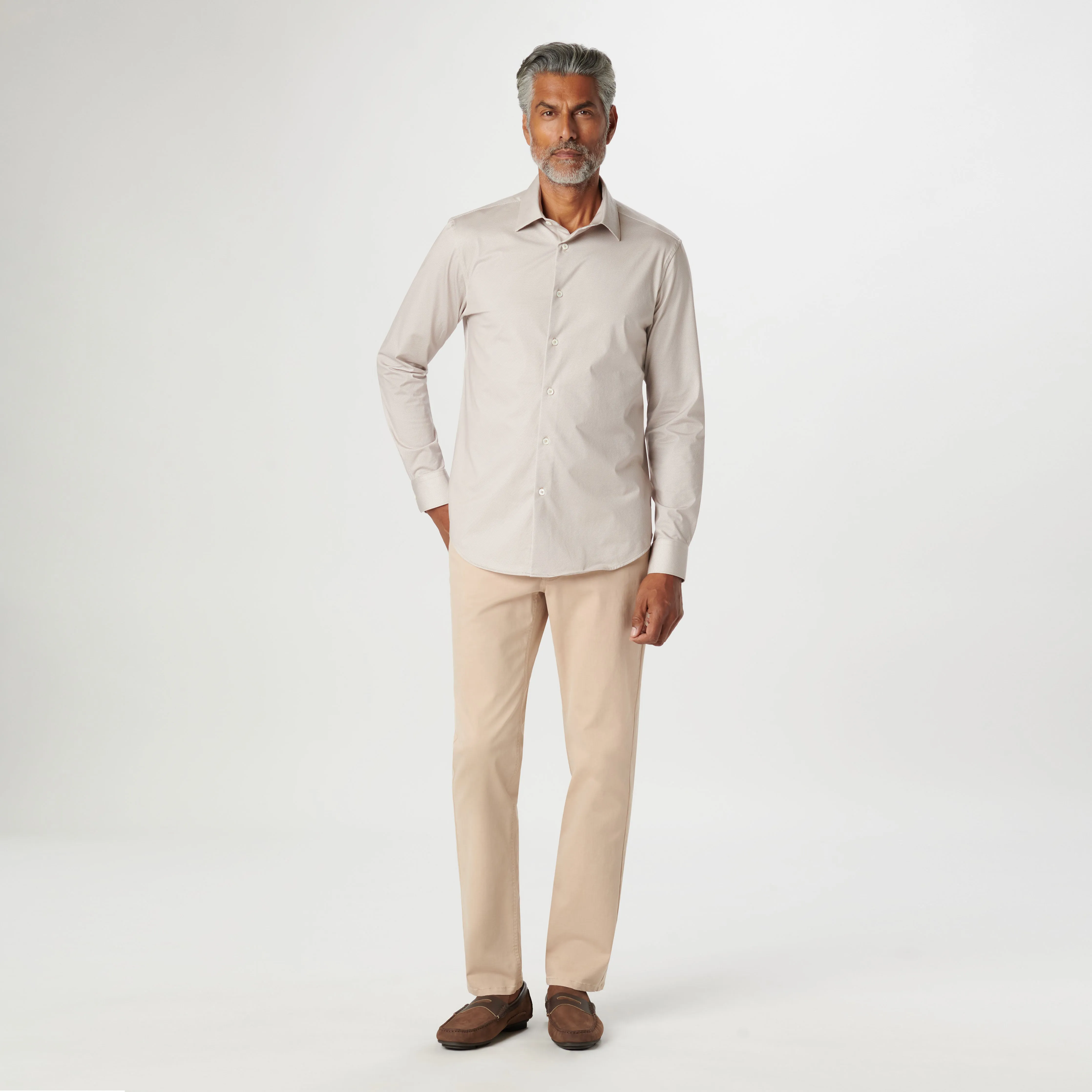 James Diagonal Pin Stripe OoohCotton Shirt sold by Bugatchi product image thumbnail 5