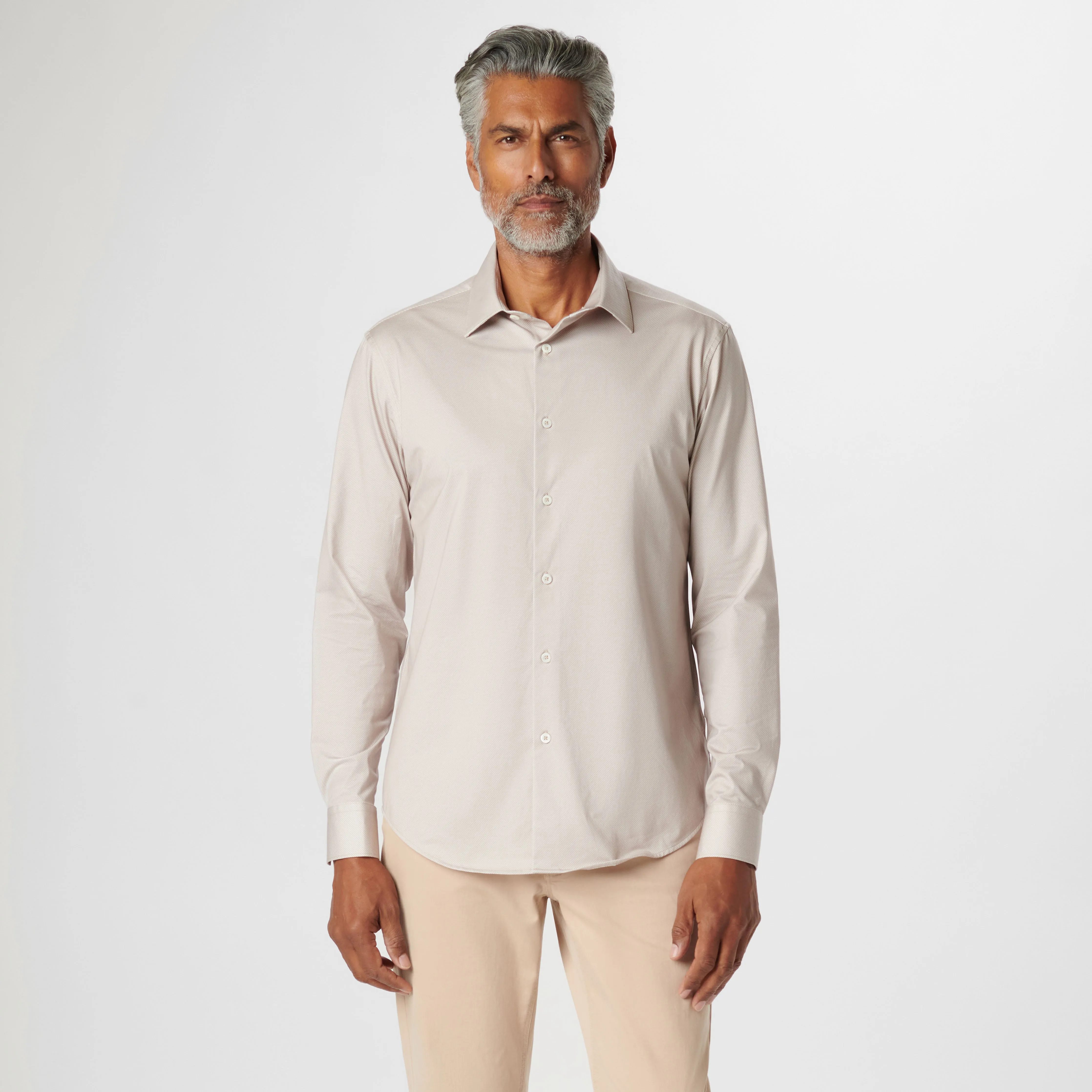 James Diagonal Pin Stripe OoohCotton Shirt sold by Bugatchi product image thumbnail 2