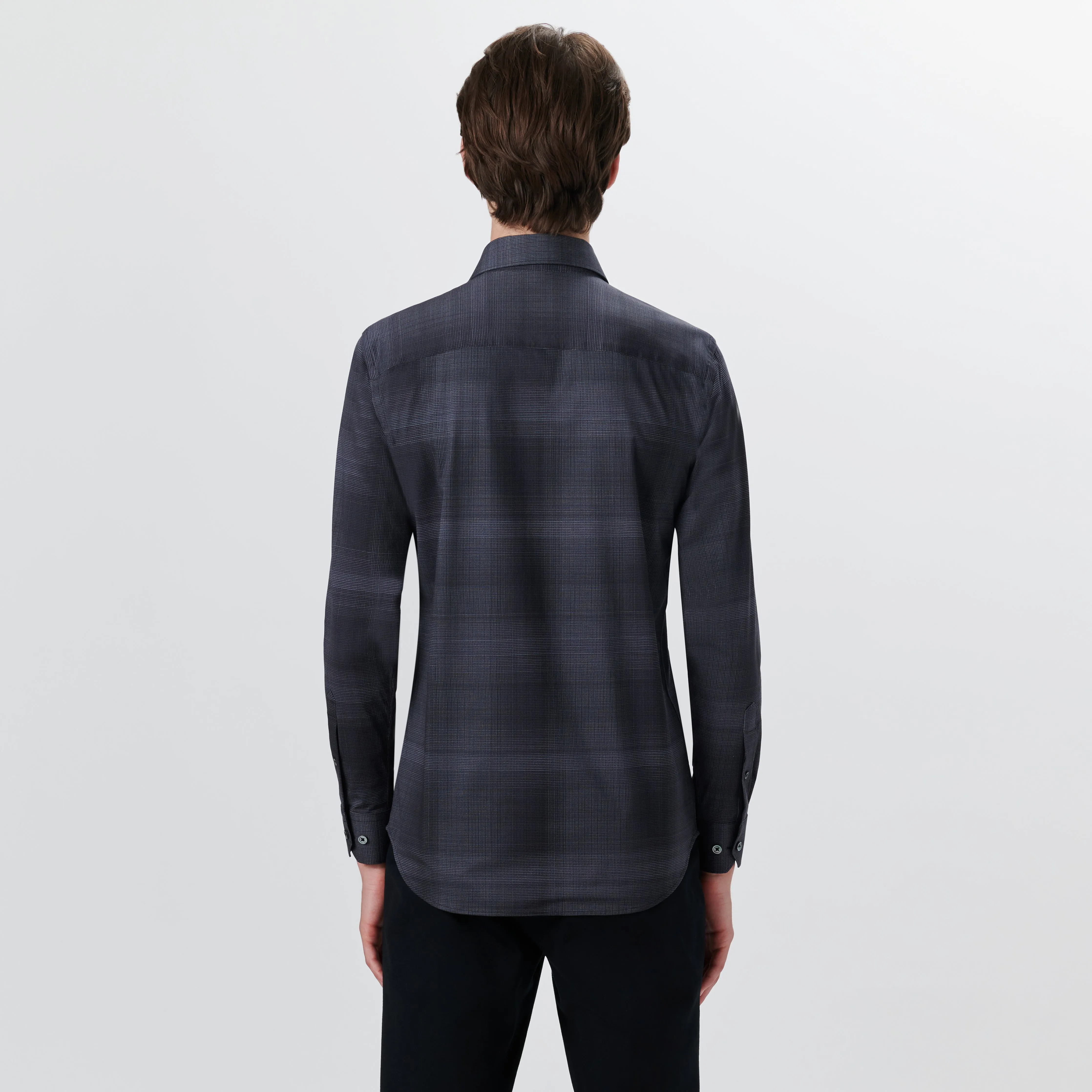 JAMES Plaid Check OoohCotton Shirt sold by Bugatchi product image thumbnail 4