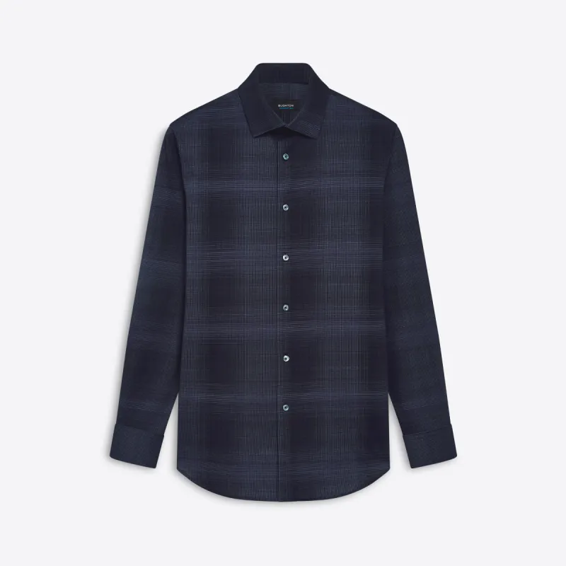 JAMES Plaid Check OoohCotton Shirt sold by Bugatchi