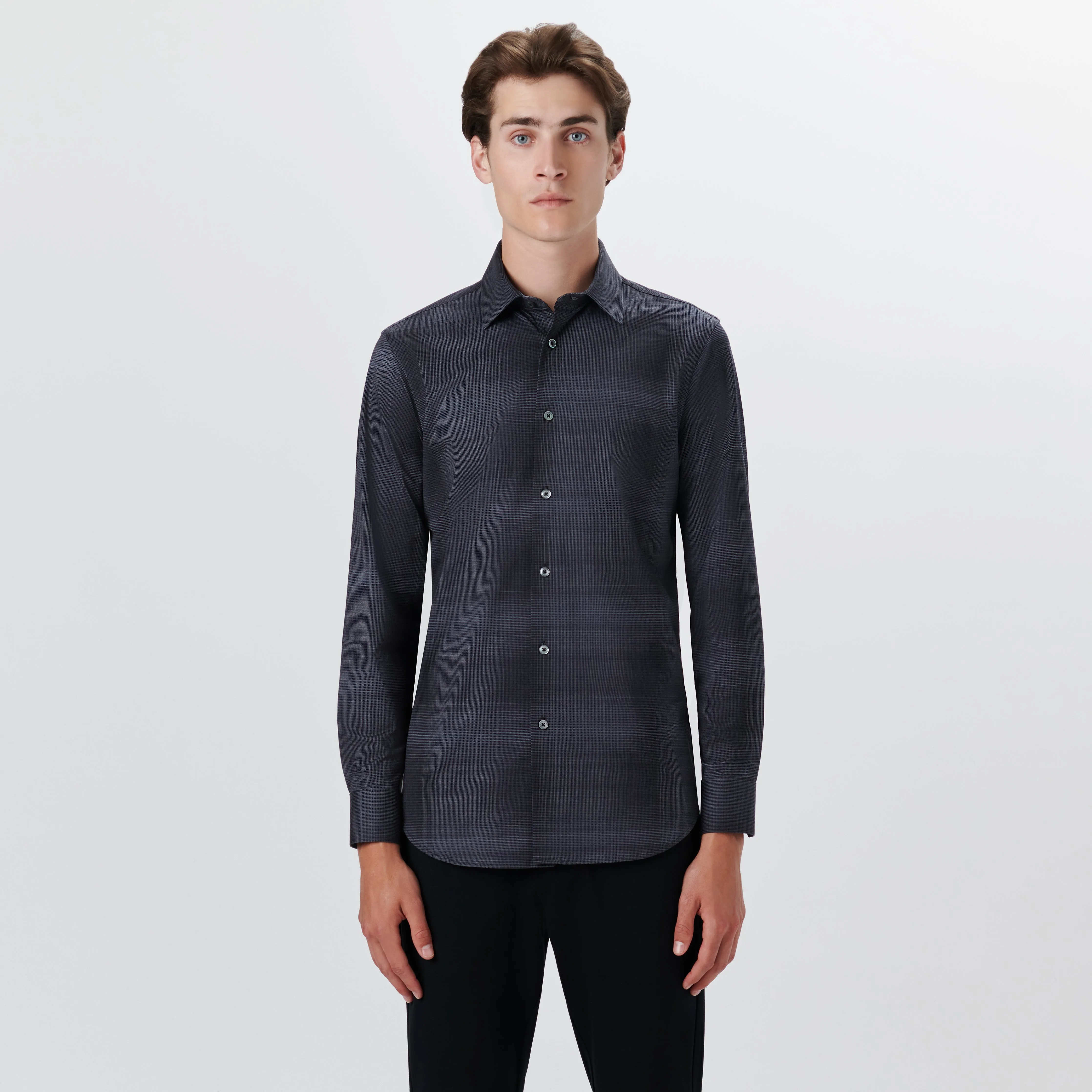 JAMES Plaid Check OoohCotton Shirt sold by Bugatchi product image thumbnail 2