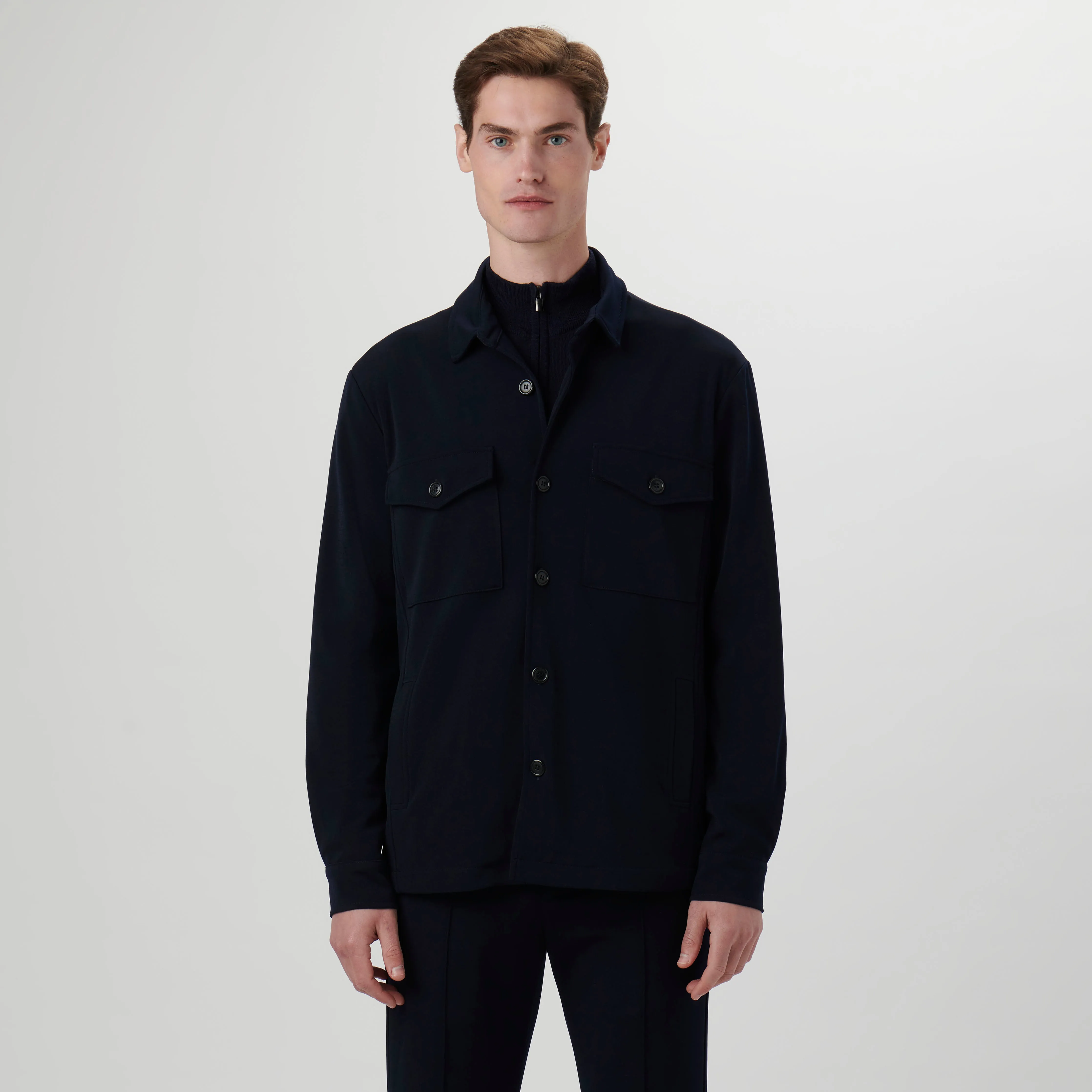 Knit Shirt Jacket sold by Bugatchi product image thumbnail 2