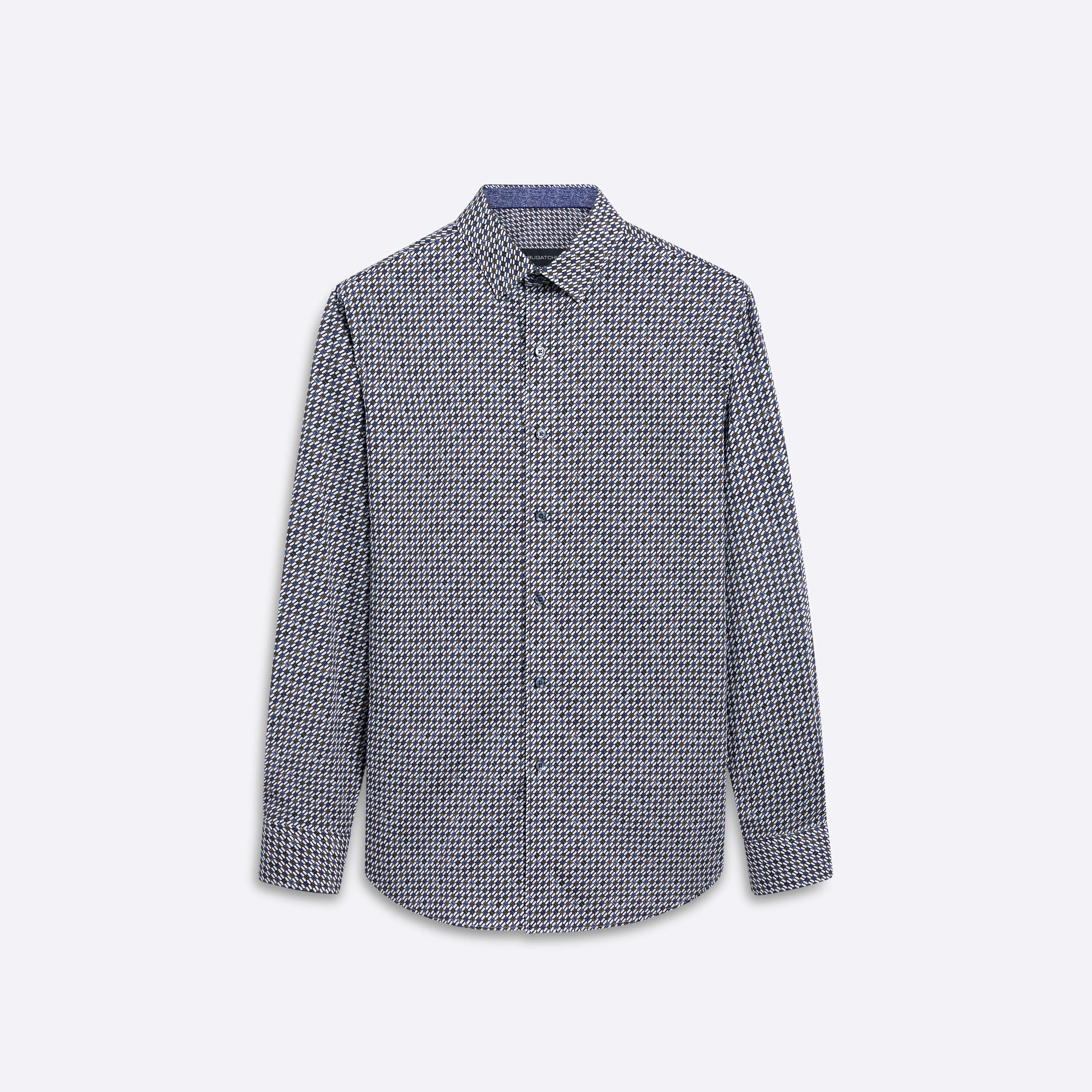 Geometric Print COMFORT STRETCH Cotton Shirt sold by Bugatchi