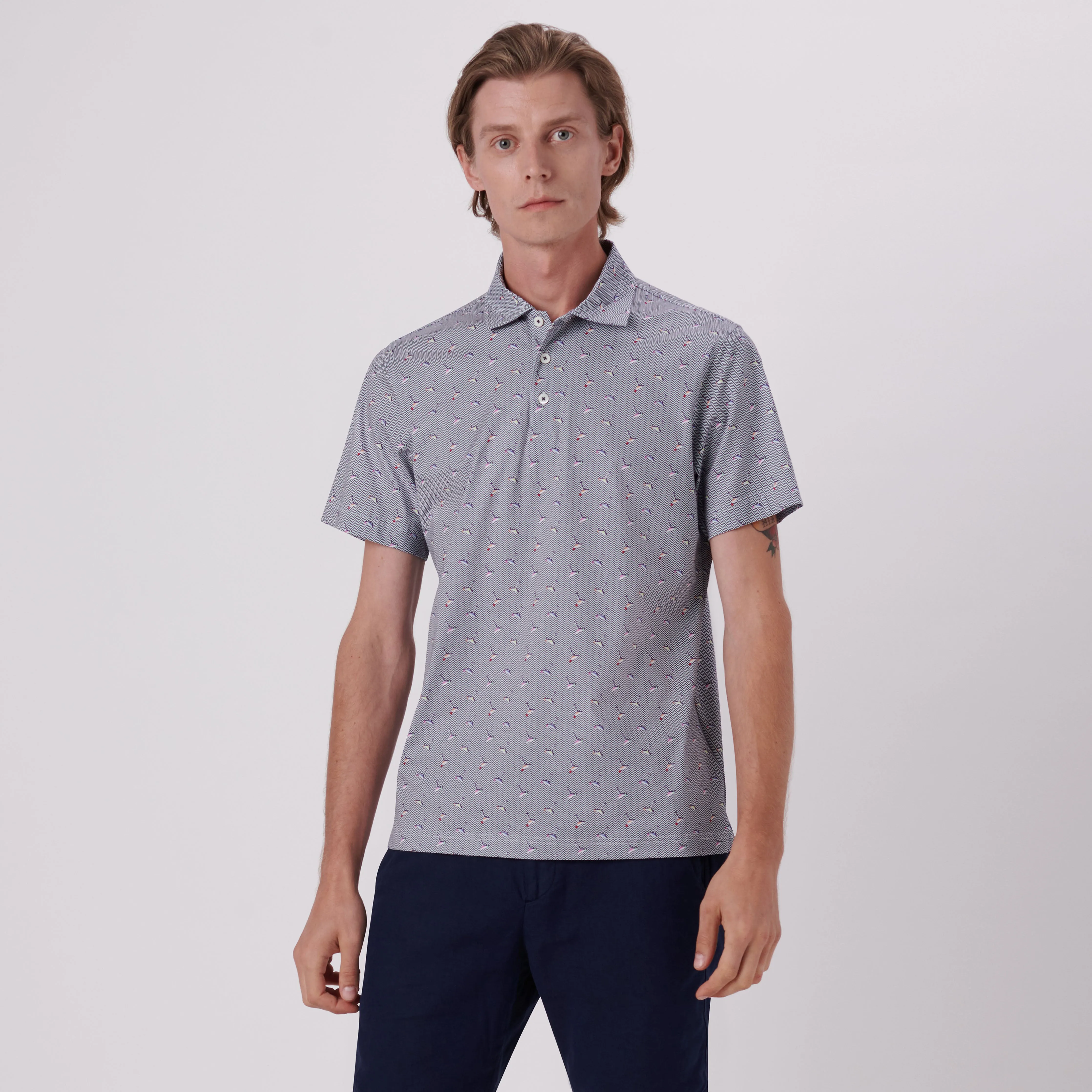 Victor Cocktails Print OoohCotton Polo sold by Bugatchi product image thumbnail 2