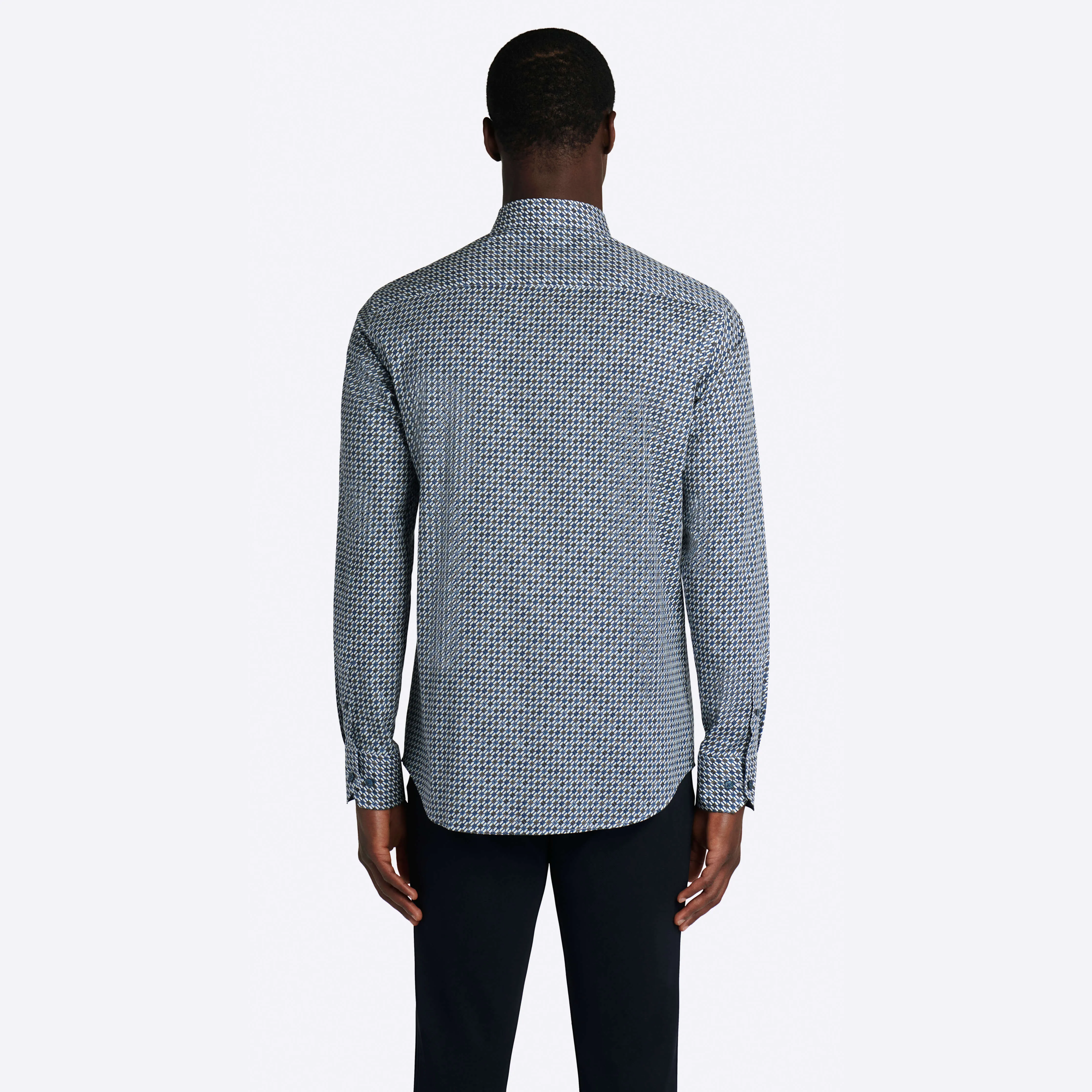 Geometric Print COMFORT STRETCH Cotton Shirt sold by Bugatchi product image thumbnail 5