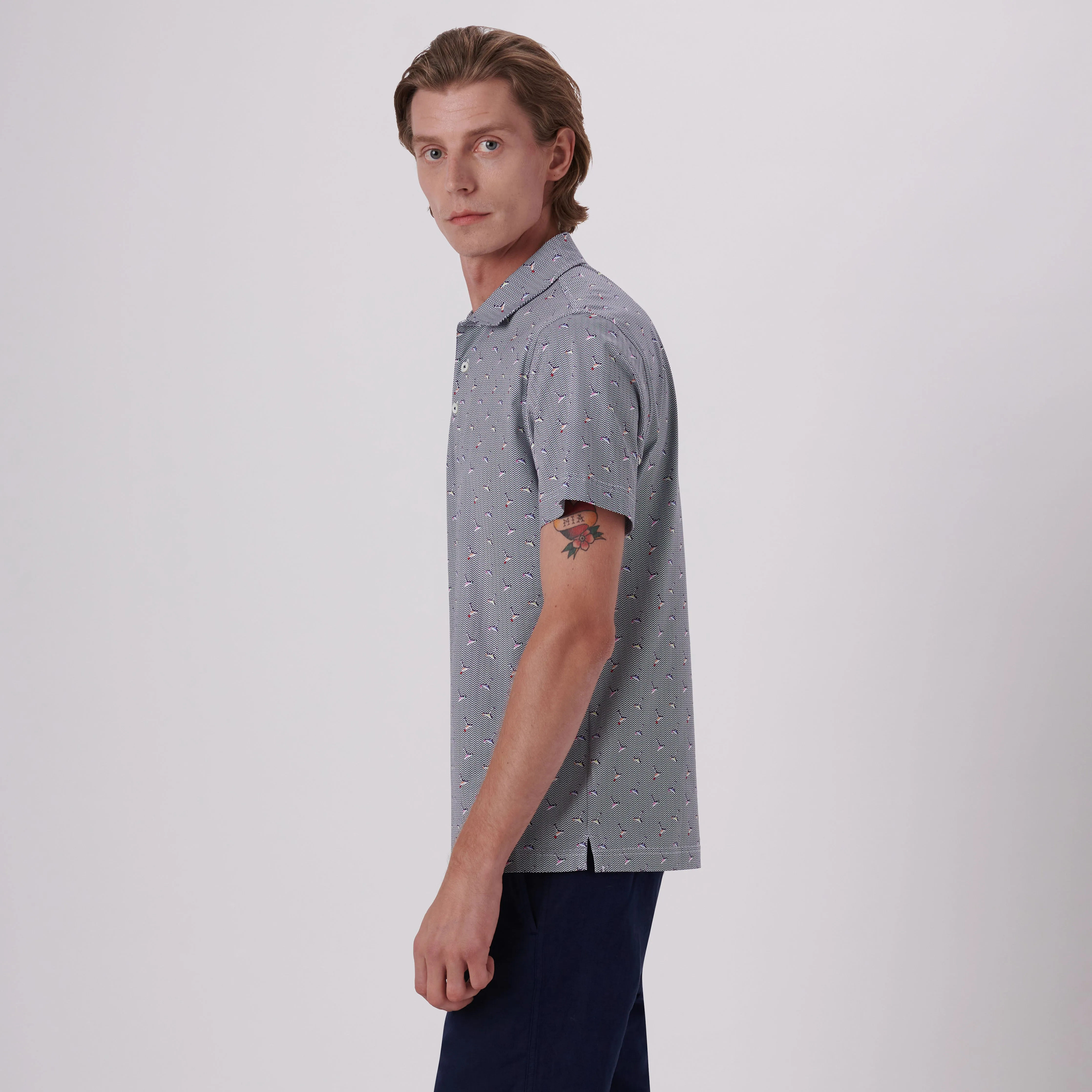 Victor Cocktails Print OoohCotton Polo sold by Bugatchi product image thumbnail 3