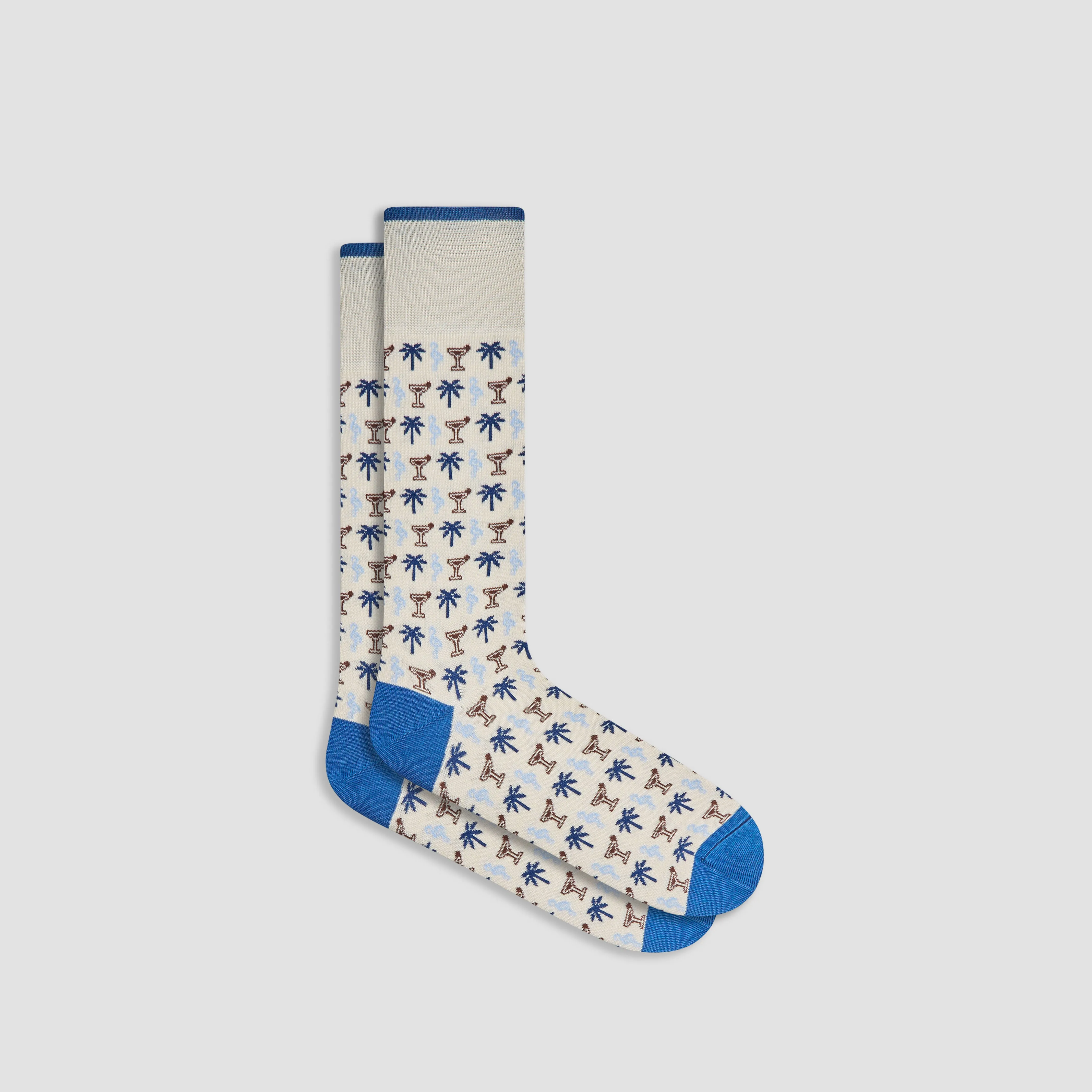 Tropical Mid-Calf Socks sold by Bugatchi