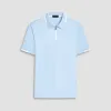 Tipped Quarter Zip Polo sold by Bugatchi