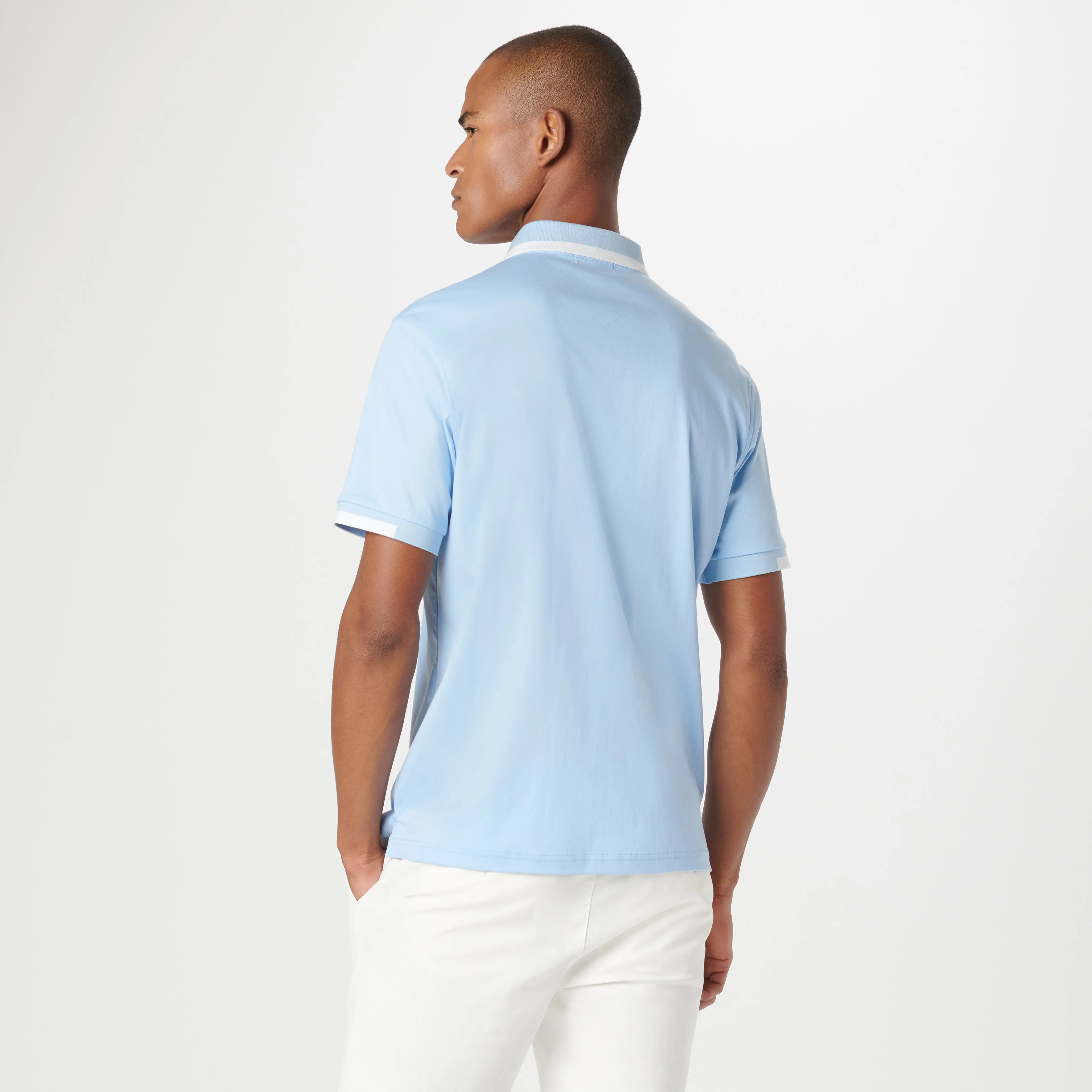Tipped Quarter Zip Polo sold by Bugatchi product image thumbnail 4