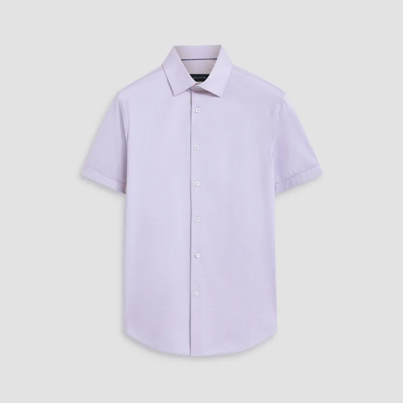 Miles Pin Dot OoohCotton Short Sleeve Shirt sold by Bugatchi