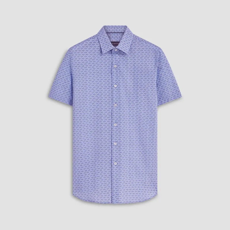 Orson Fish Print Short Sleeve Shirt sold by Bugatchi