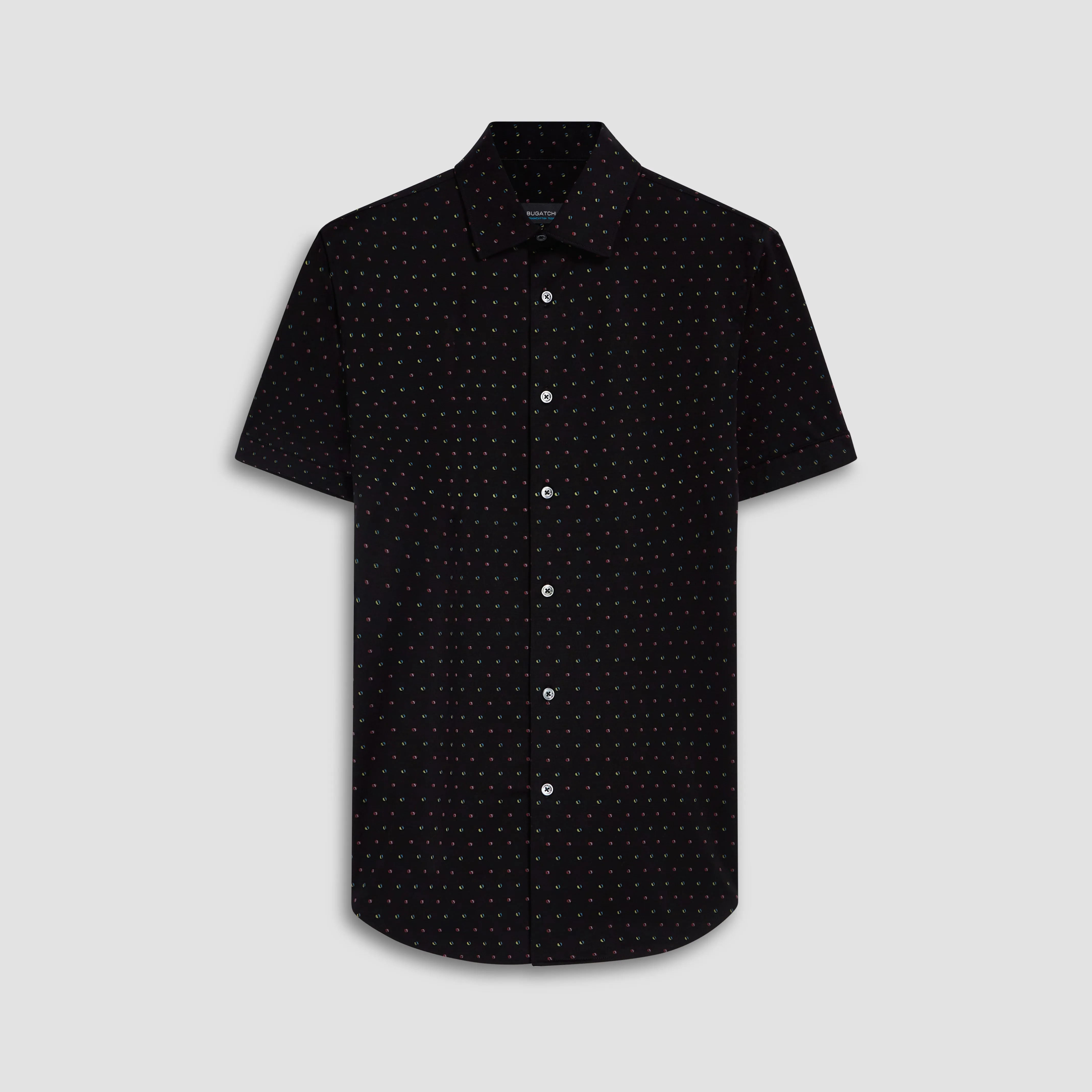 Miles Abstract Print OoohCotton Short Sleeve Shirt sold by Bugatchi