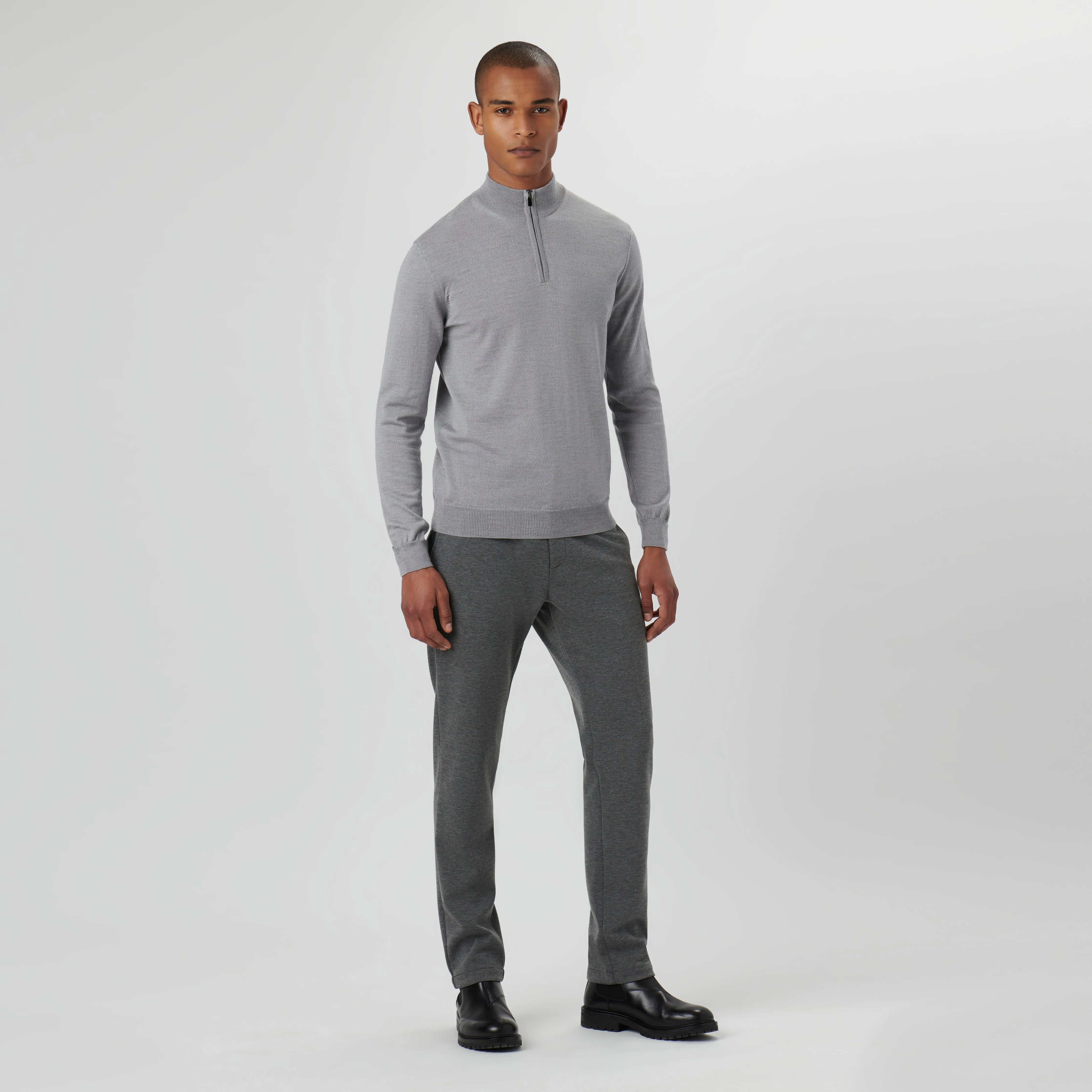 Super Merino Solid Quarter Zip Sweater sold by Bugatchi product image thumbnail 5