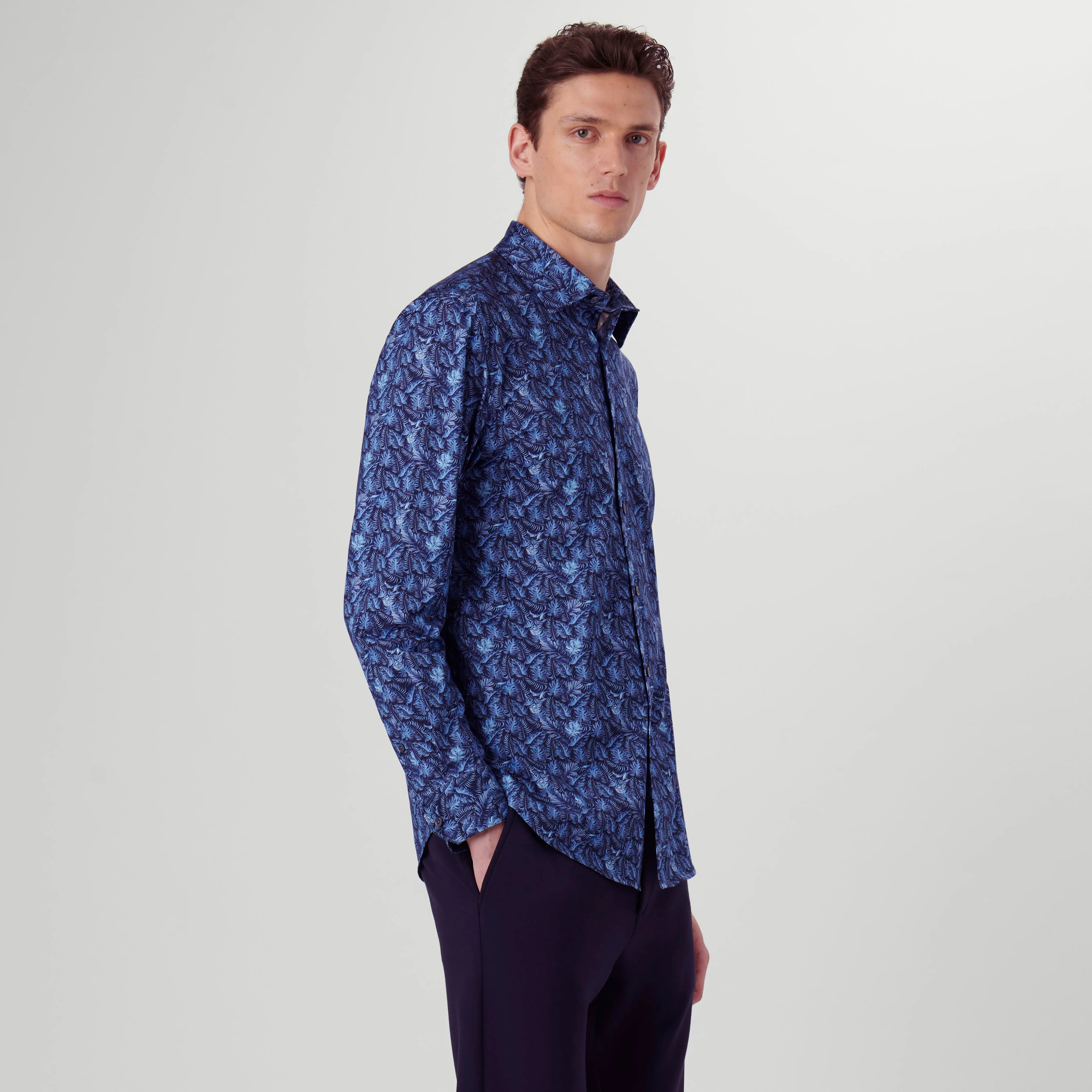 James Leaf Print OoohCotton Shirt sold by Bugatchi product image thumbnail 3