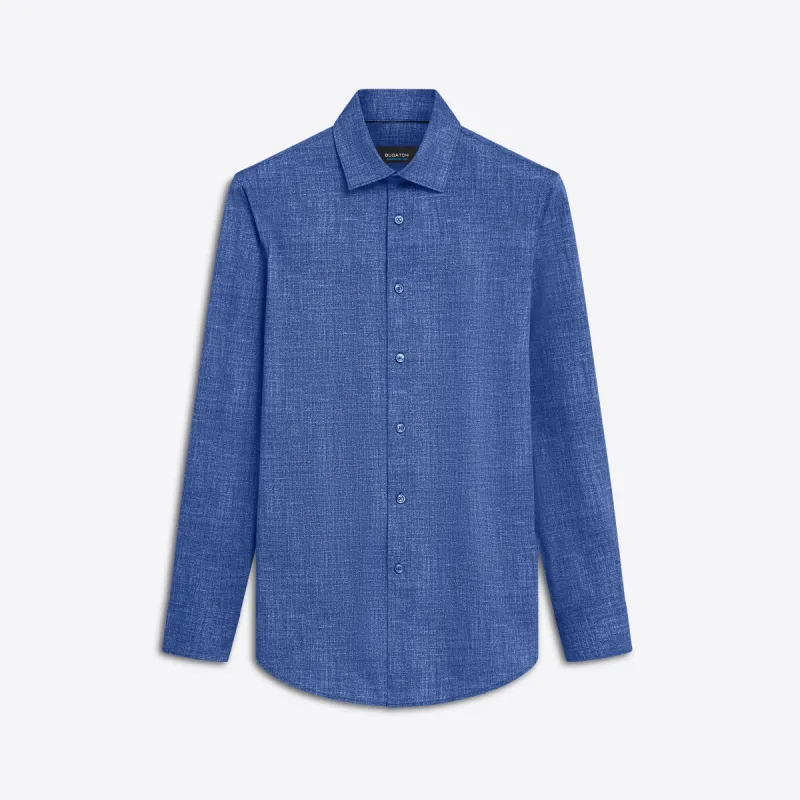 JAMES Chambray Print OoohCotton Shirt sold by Bugatchi