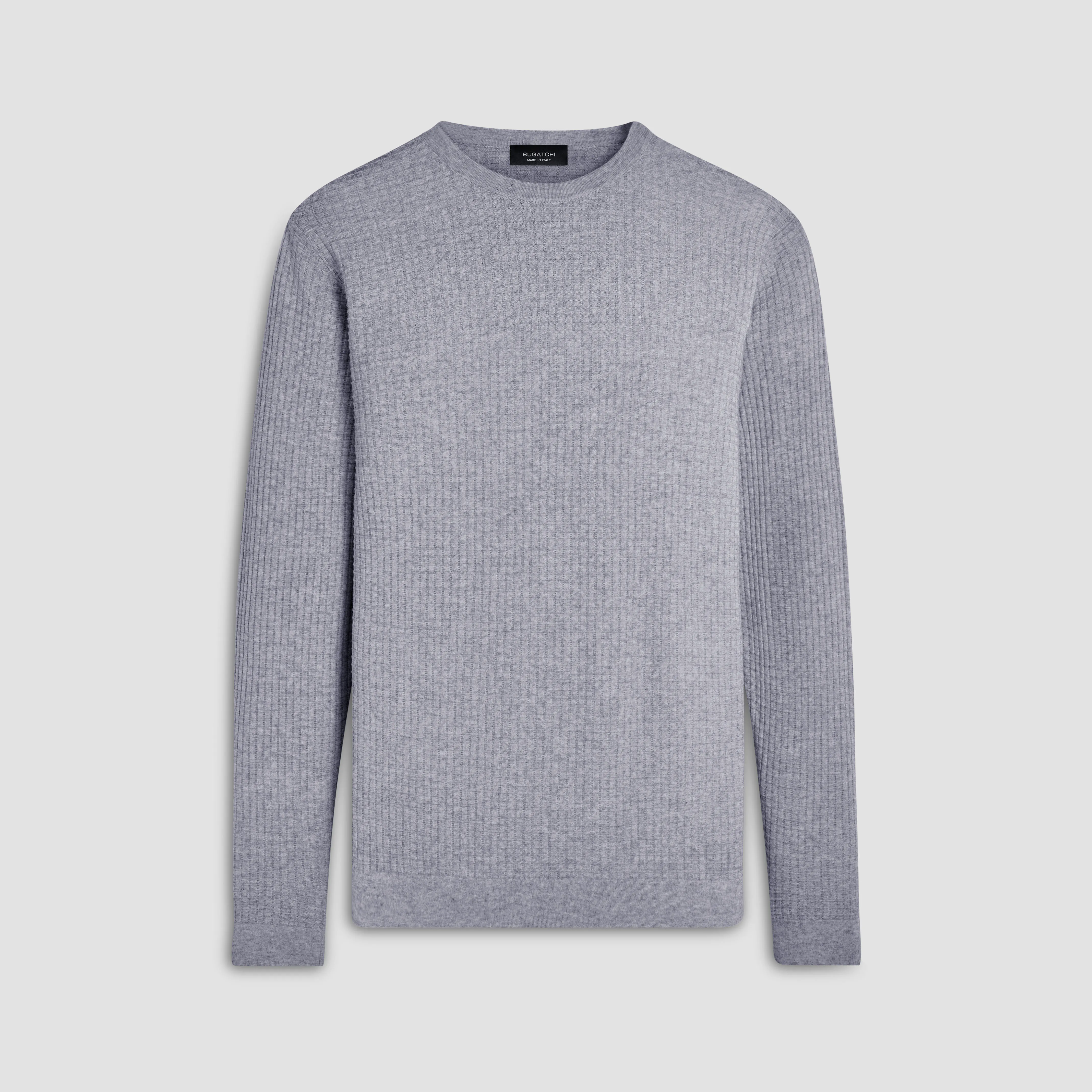 Waffle Knit Cotton Cashmere Crew Neck Sweater sold by Bugatchi