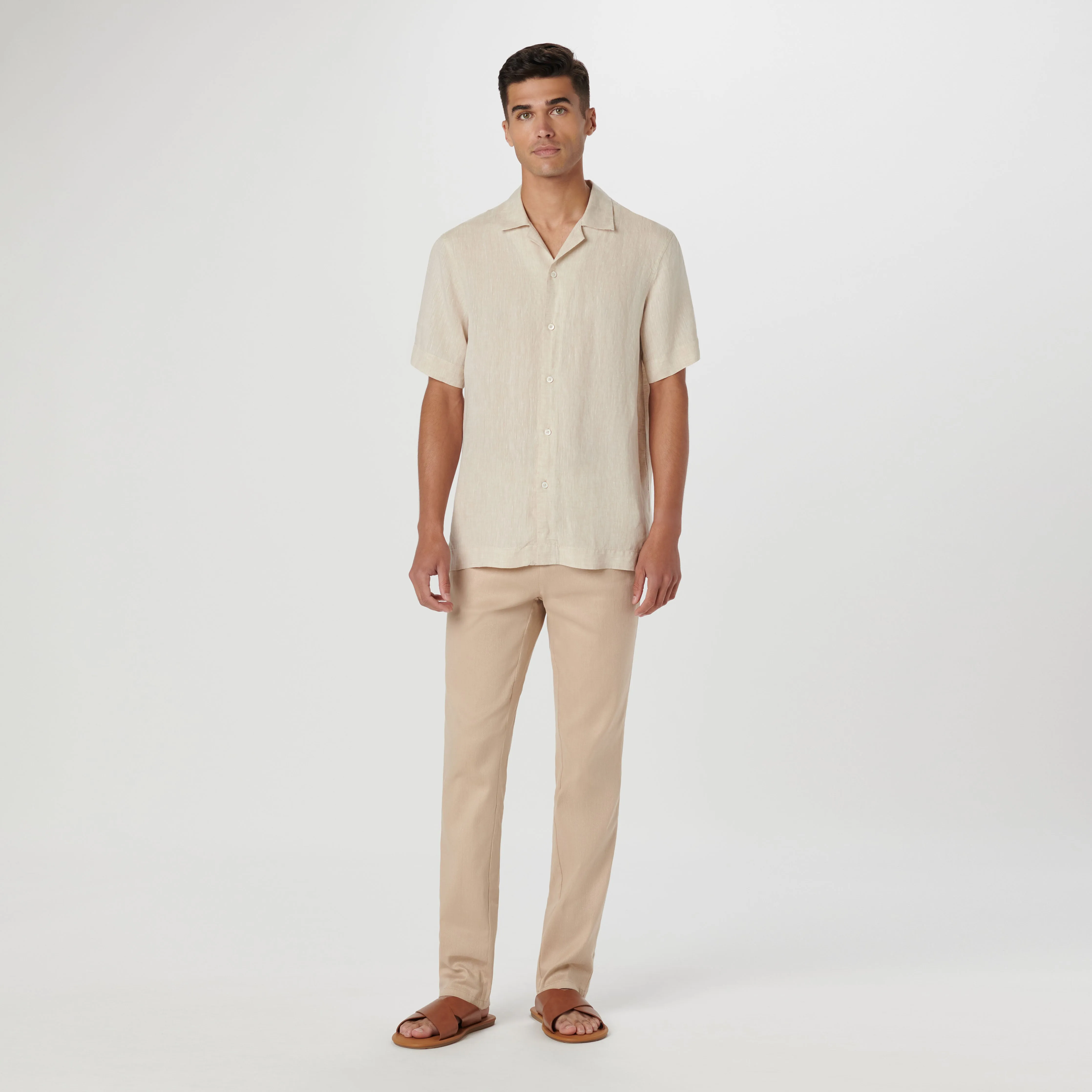 Jackson Solid Linen Camp Shirt sold by Bugatchi product image thumbnail 5