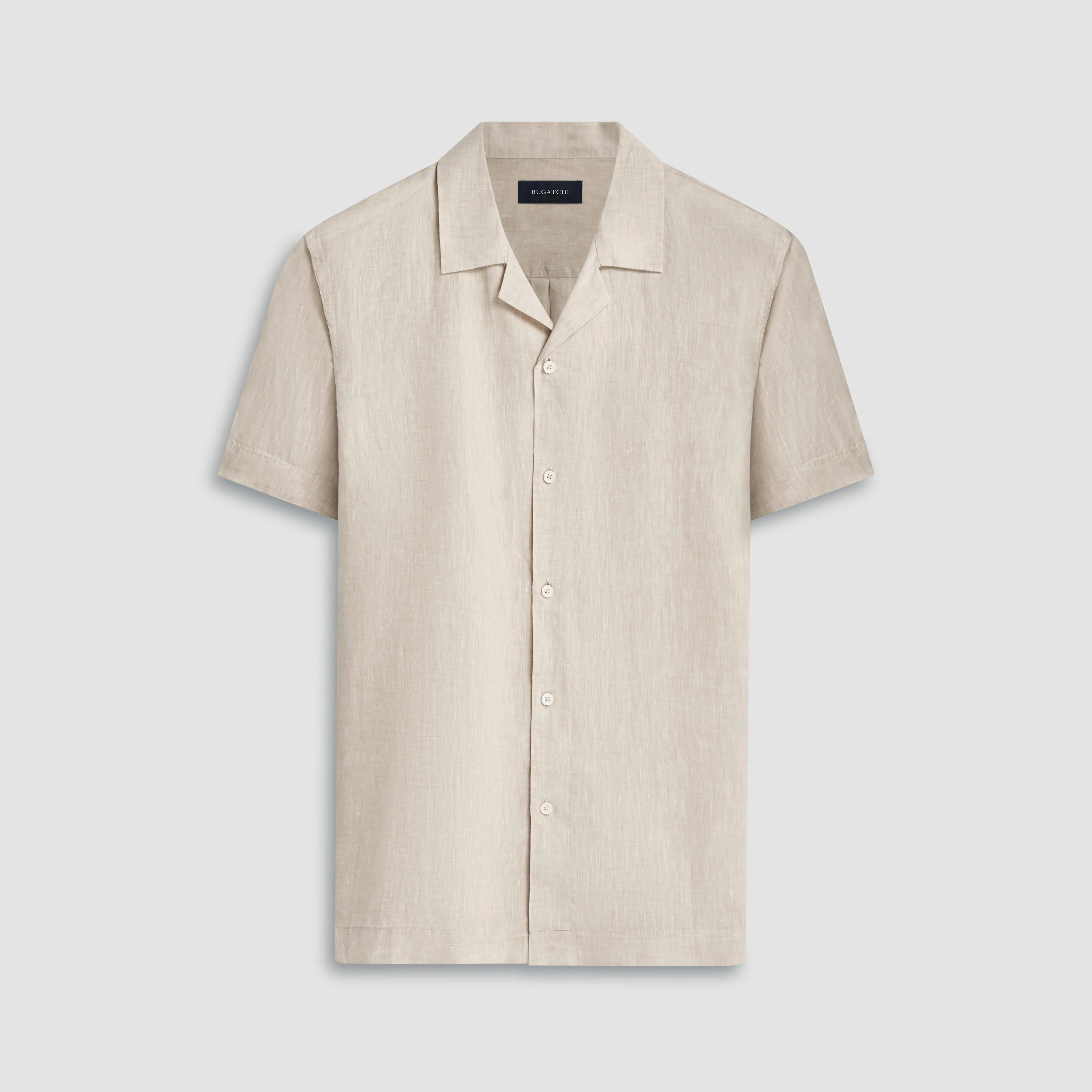 Jackson Solid Linen Camp Shirt sold by Bugatchi
