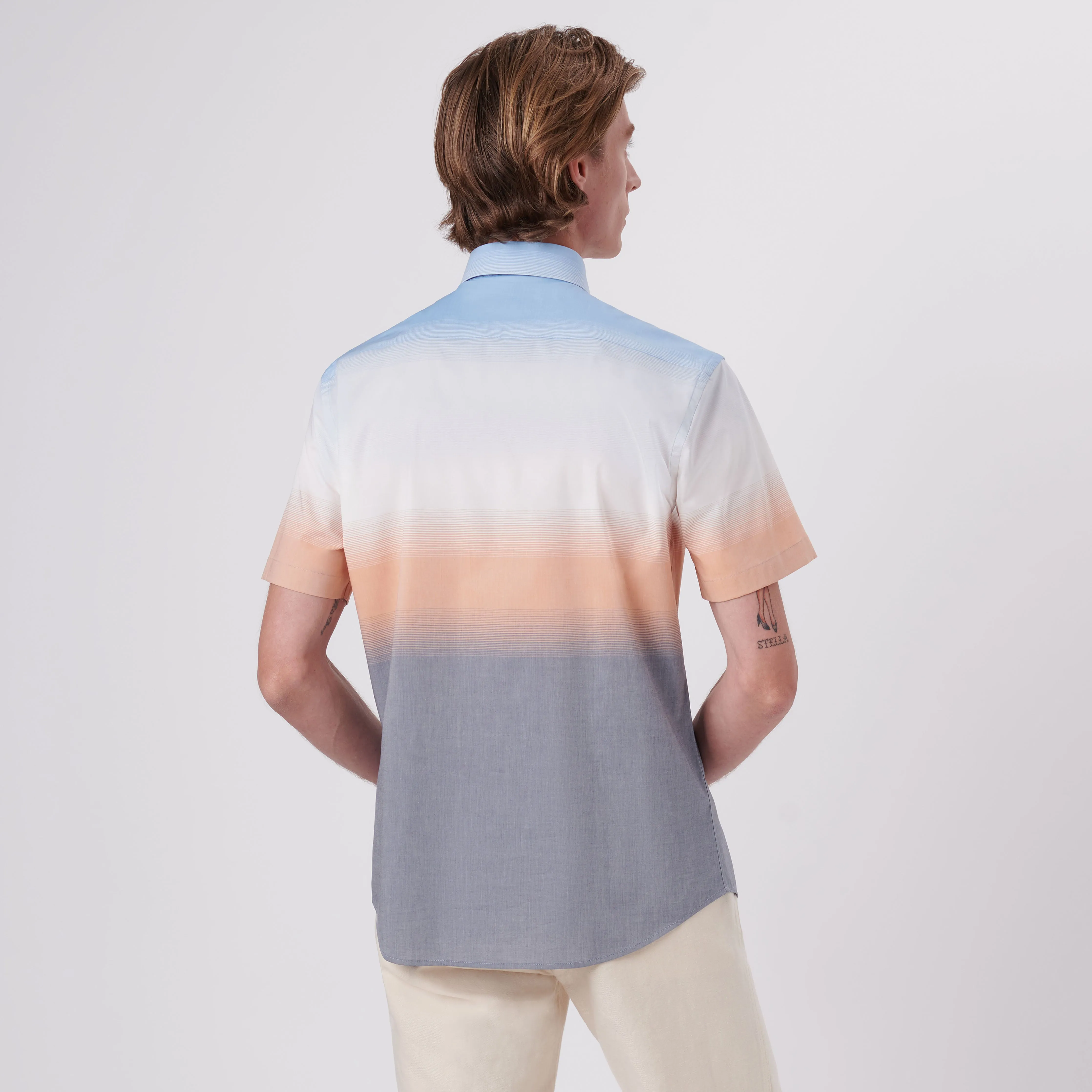 Orson Ombre Short Sleeve Shirt sold by Bugatchi product image thumbnail 4