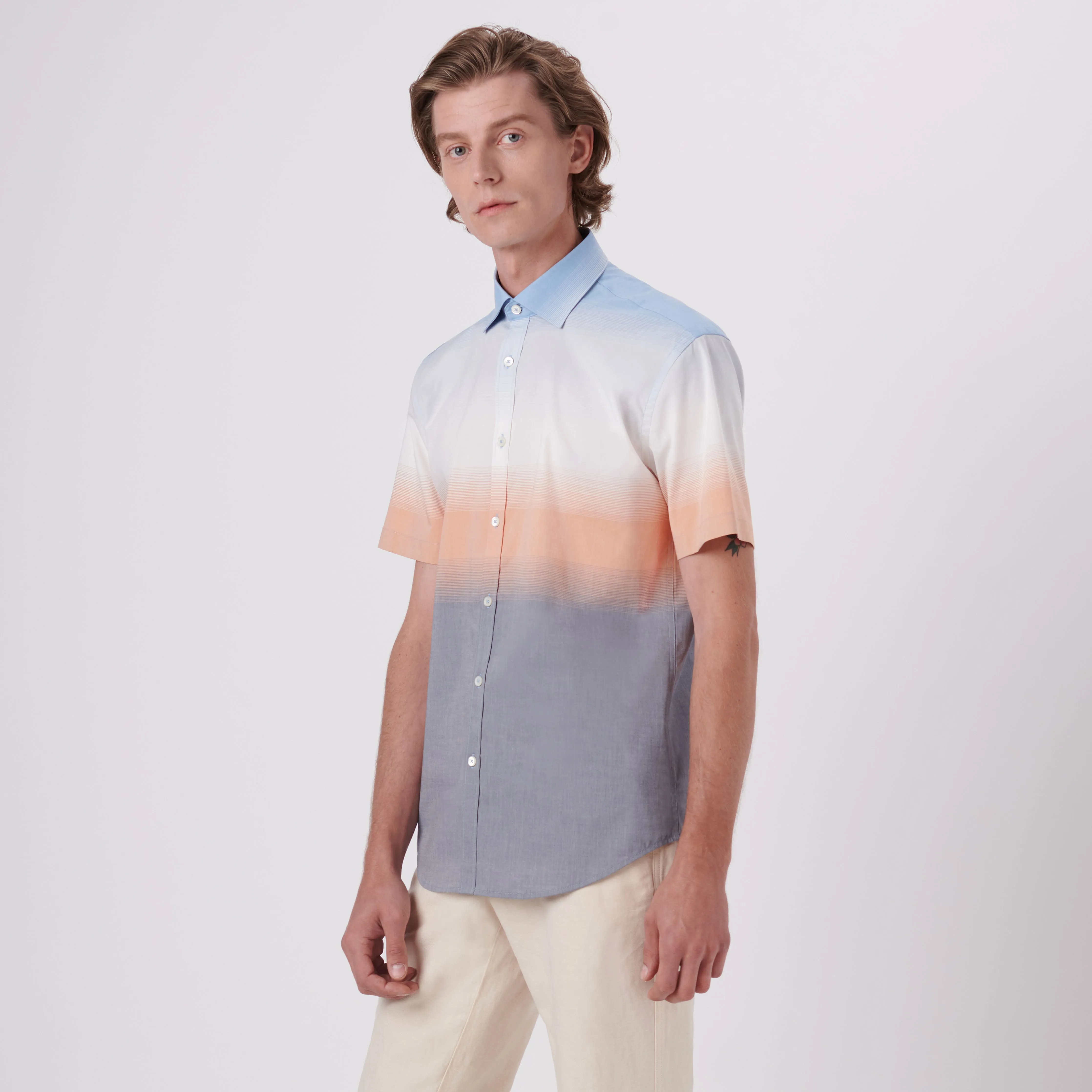 Orson Ombre Short Sleeve Shirt sold by Bugatchi product image thumbnail 3